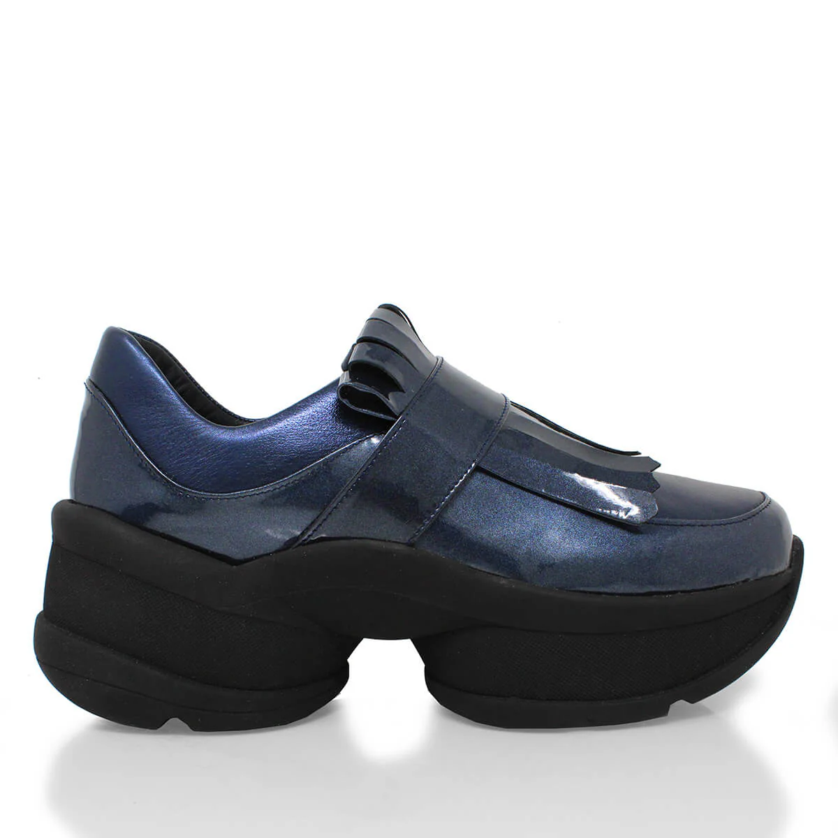 KENDALL 75 - Charol Azul Regina Romero Zapato Tenis Urbano Sport Para Dama en Piel