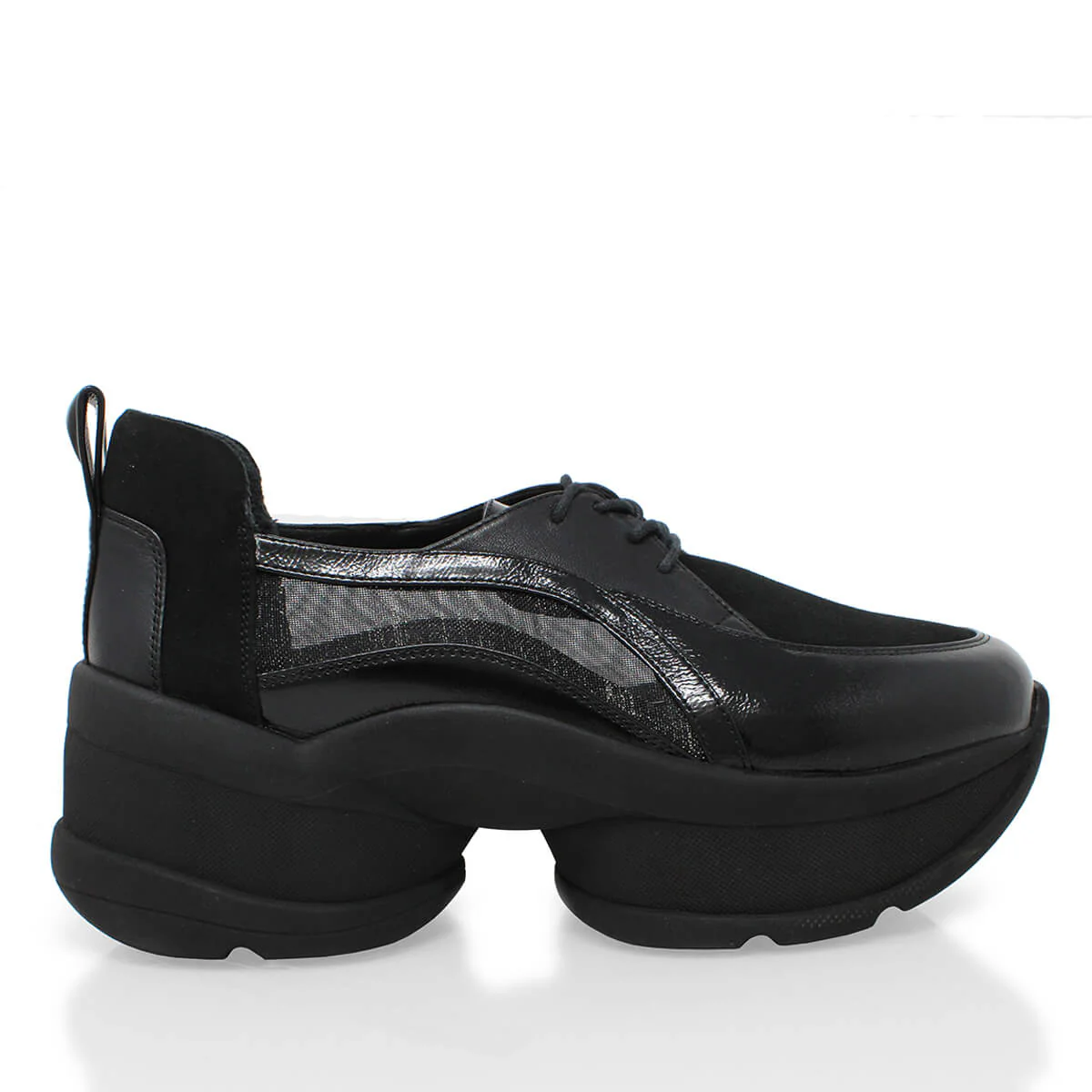 RIVER - Negro Regina Romero Zapato Tenis Urbano Sport Para Dama en Piel