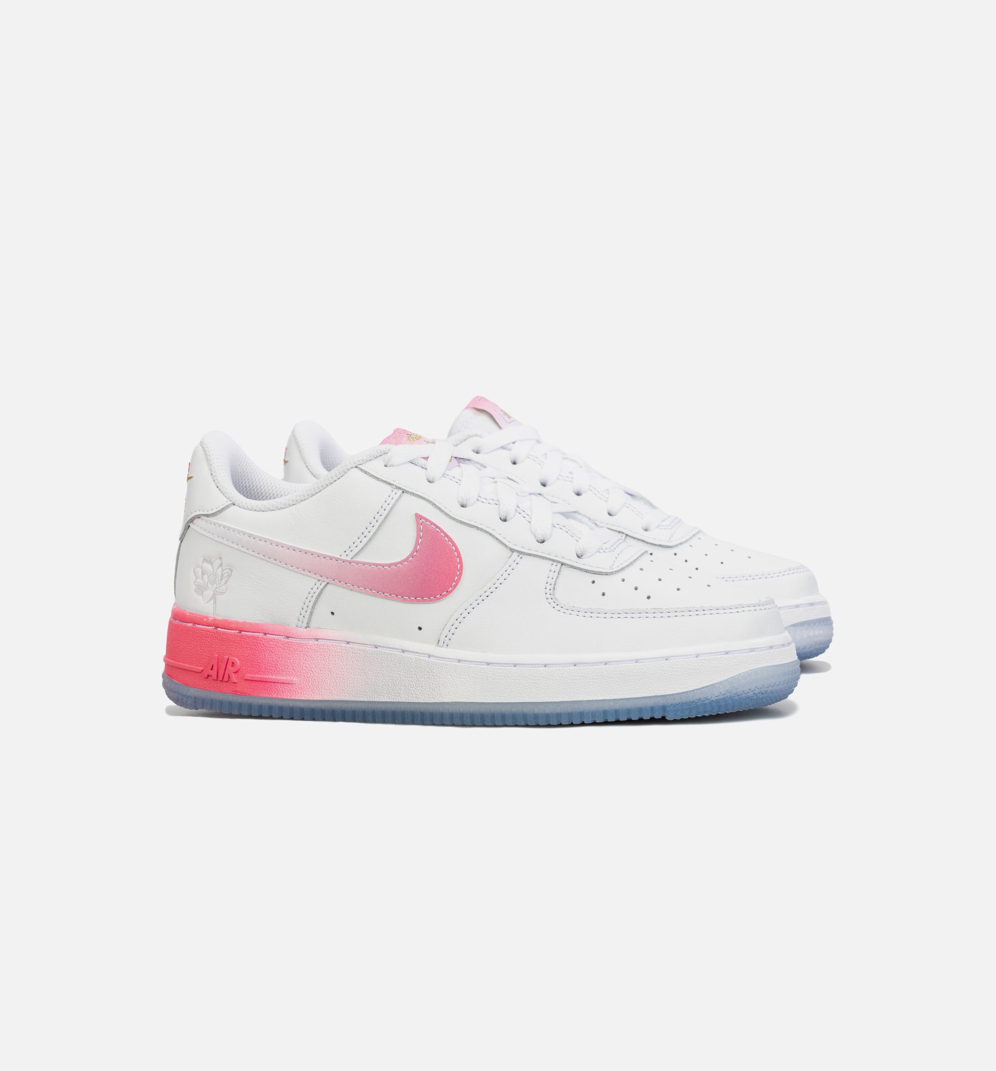 AF1 Low Lotus Flower Grade School Lifestyle Shoe - White/Pink