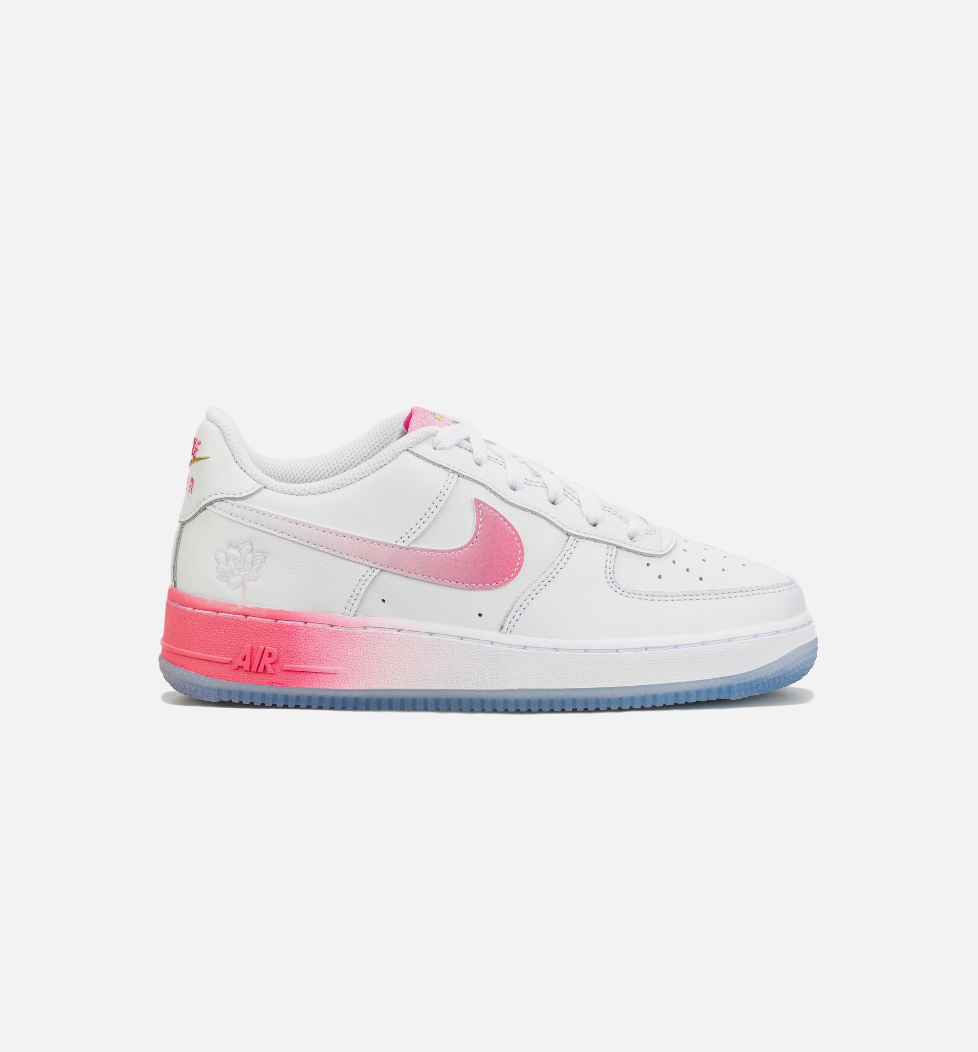 AF1 Low Lotus Flower Grade School Lifestyle Shoe - White/Pink