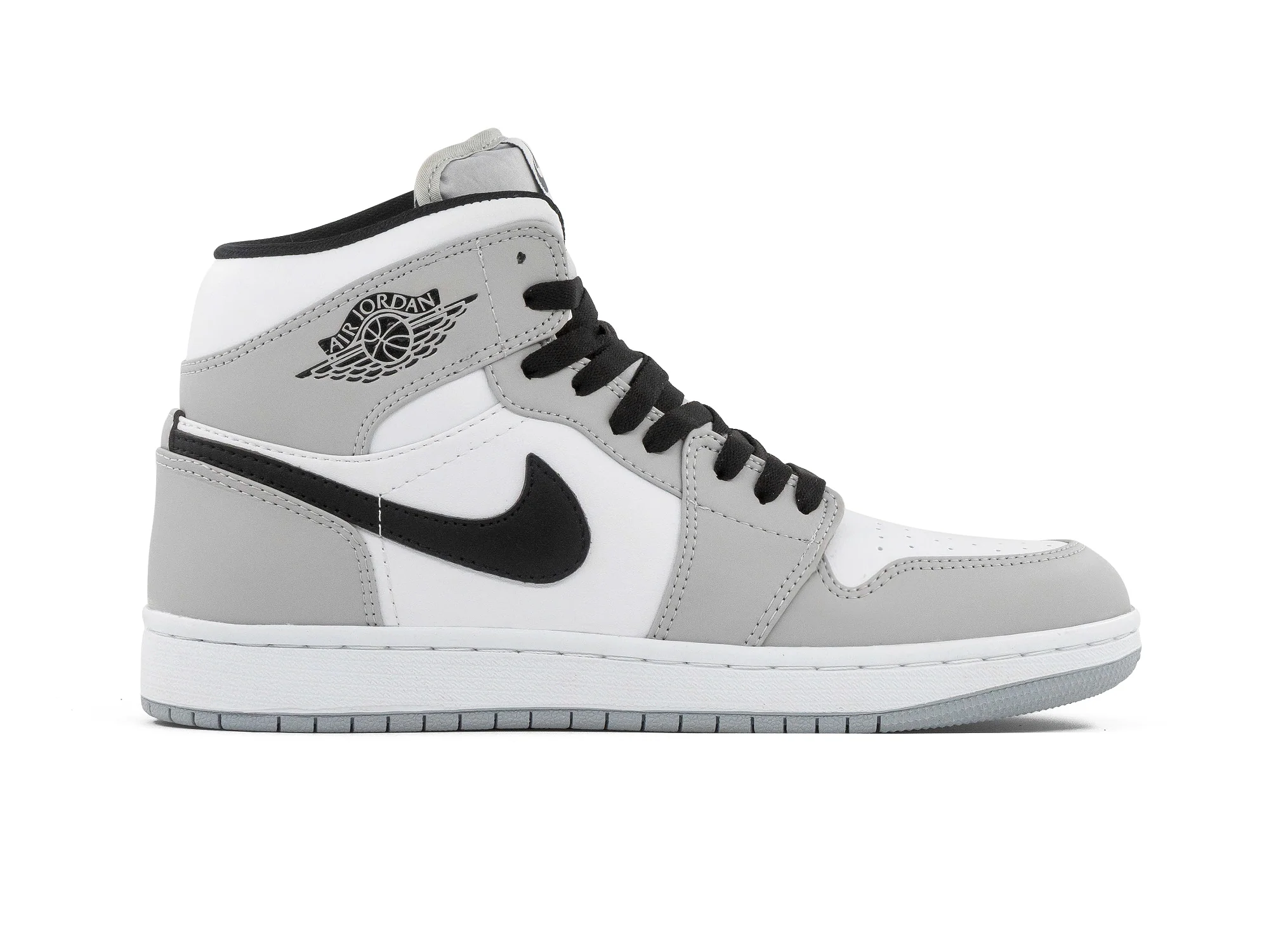 Tenis Retro 1 Gris Blanco Negro 1.1 Premium