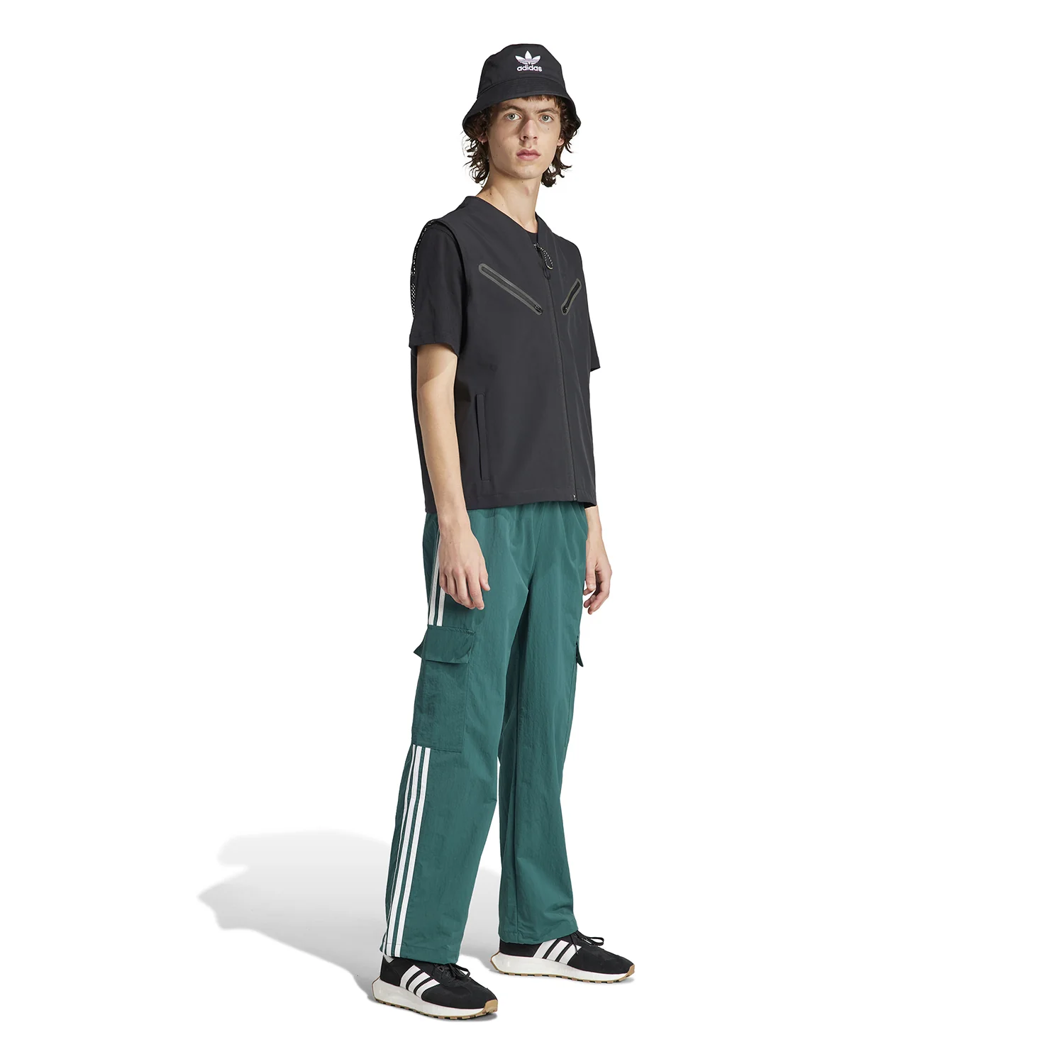 Pantalón cargo de polar con 3 rayas - Hombre