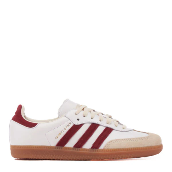 ADIDAS SAMBA 'SPORTY & RICH WHITE COLLEGIATE BURGUNDY'