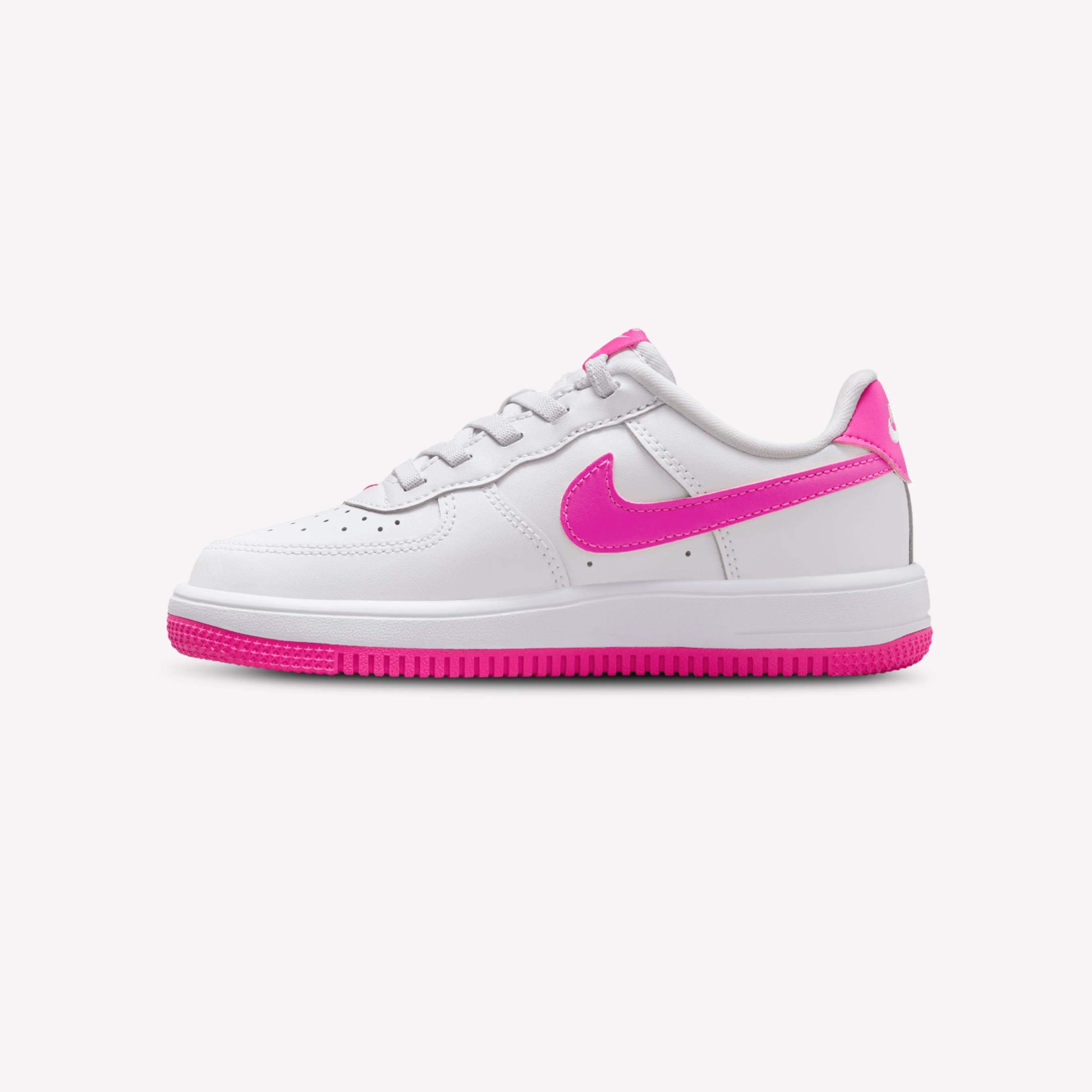 Nike Girls Kids Air Force 1 Low EasyOn - White Laser Fuchsia