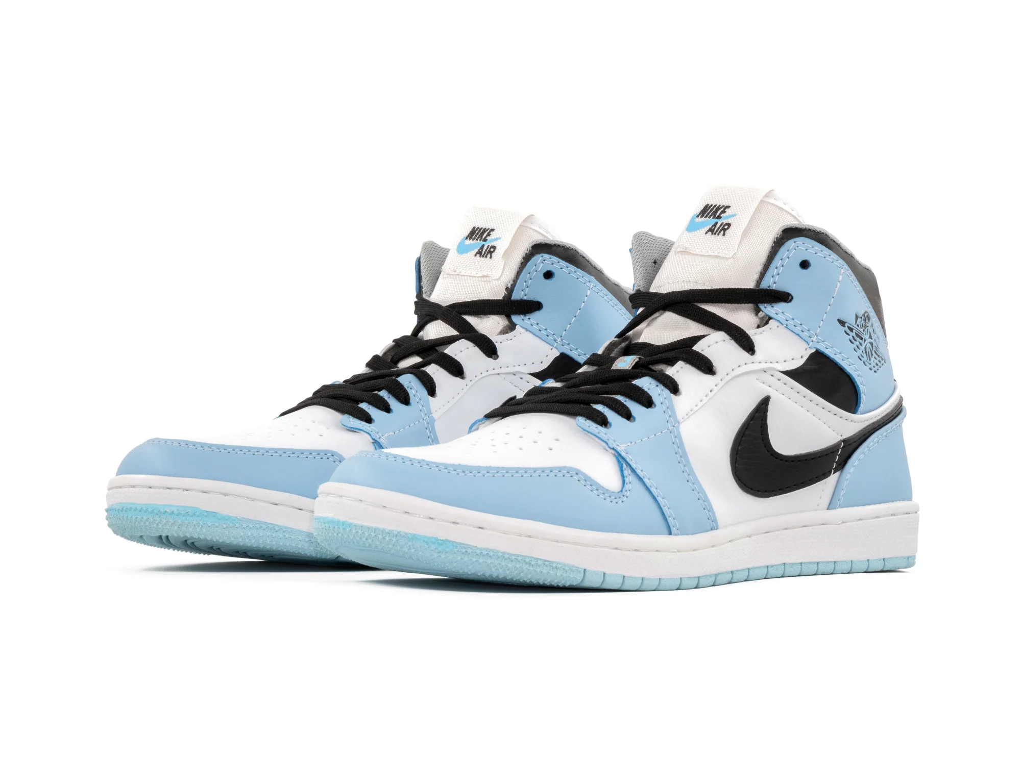 Tenis Retro 1 Cielo Blanco Negro