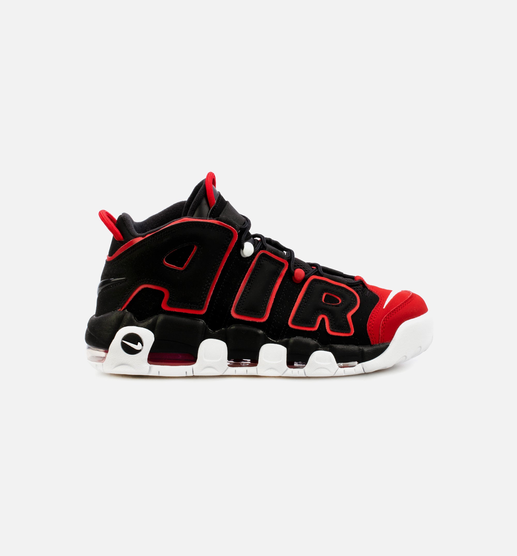 Uptempo Red Toe Mens Basketball Shoe - Black/Red
