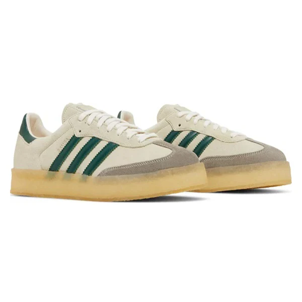ADIDAS CLARKS 8TH STREET SAMBA `BY RONNIE CHALK WHITE GREEN´