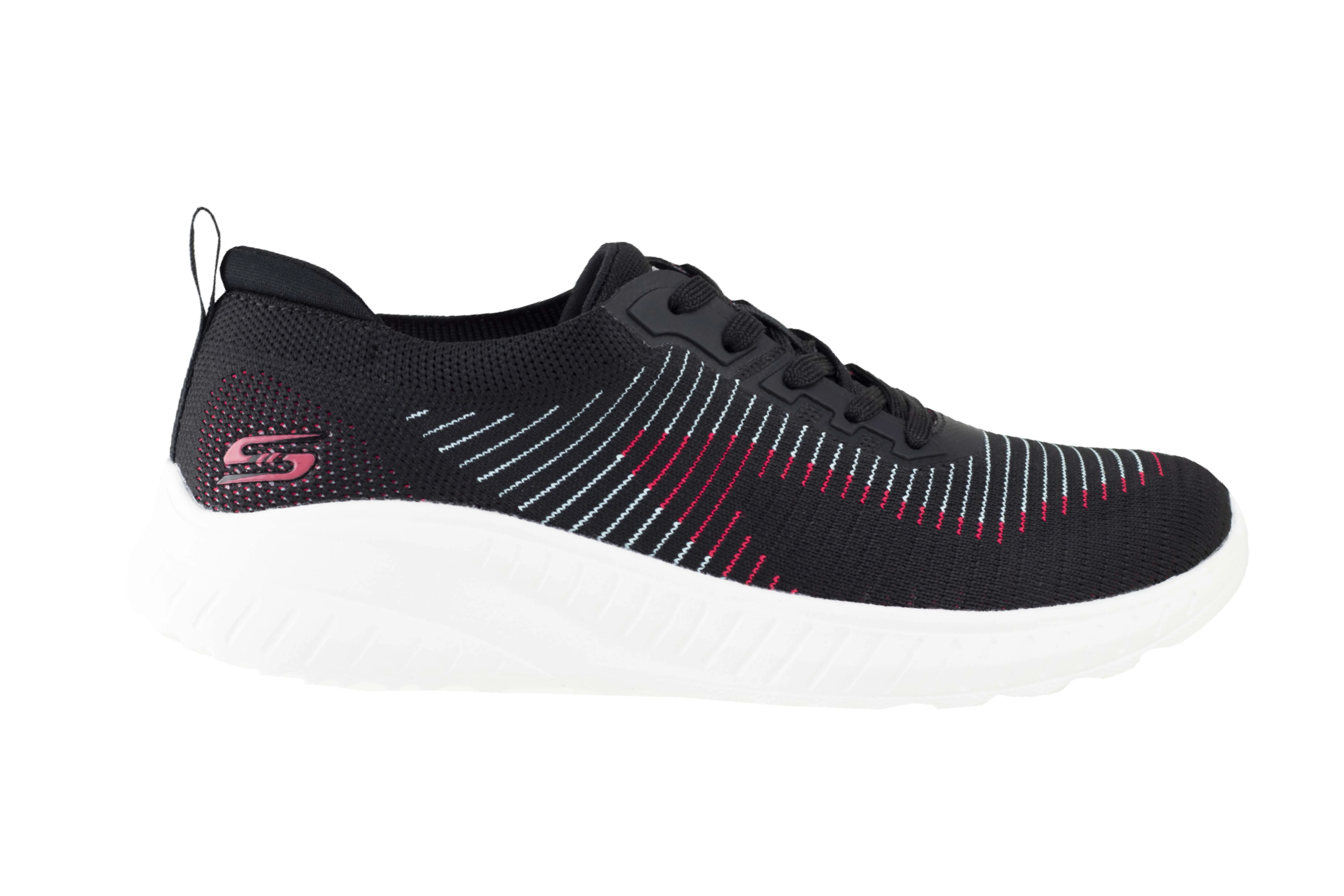 Tenis Skechers Bobs Sport Squad Chaos-Renegade Dama 117207 Negro Multicolor