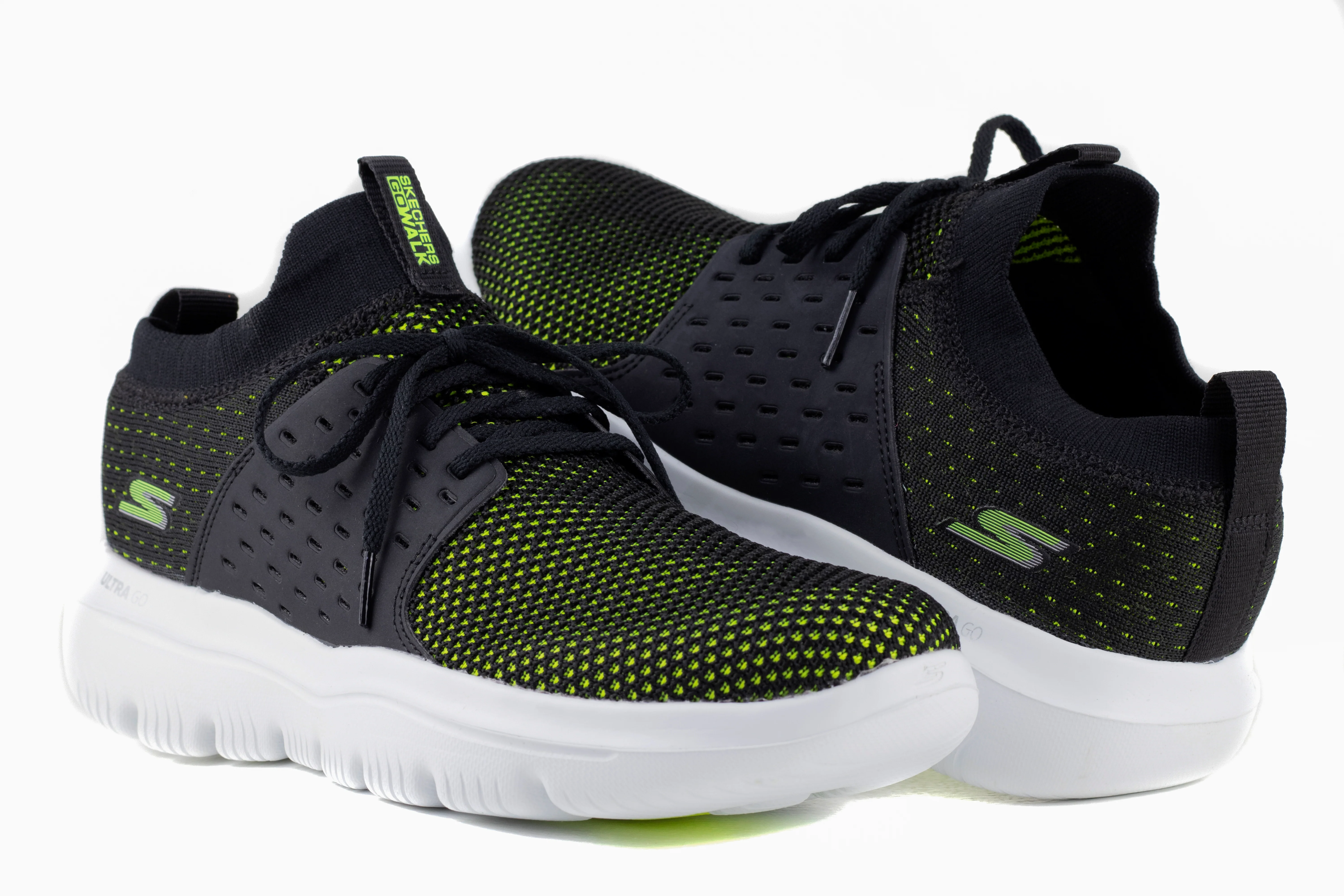 Tenis Skechers GoWalk Evolution Ultra Turbo Caballero 54726 Negro Limón