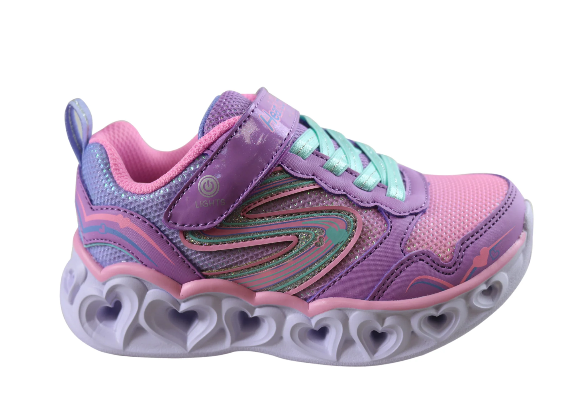 Skechers Kids Girls Heart Lights Love Spark Shoes