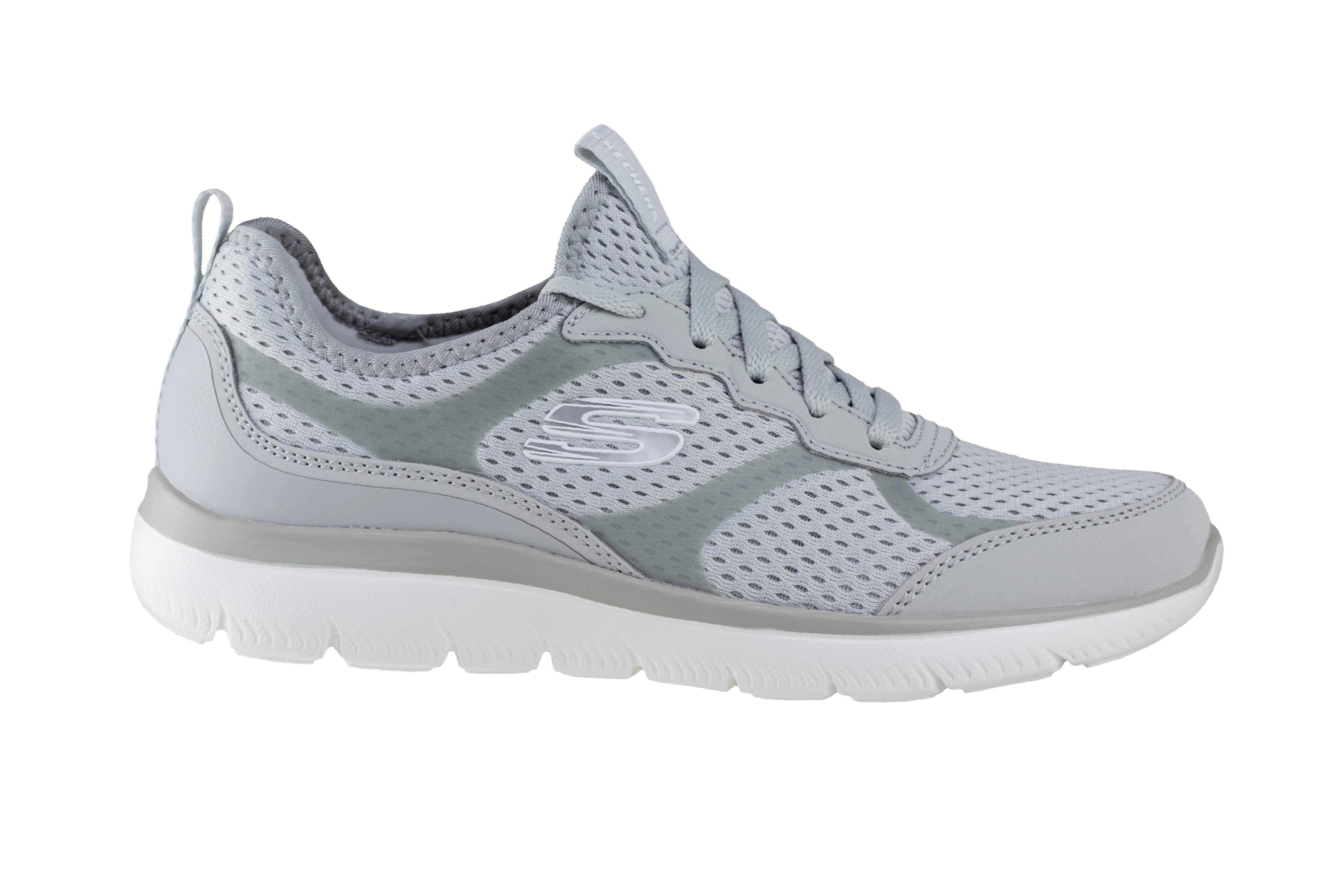 Tenis Skechers Summits Free Classics Dama 149535 Gris Claro