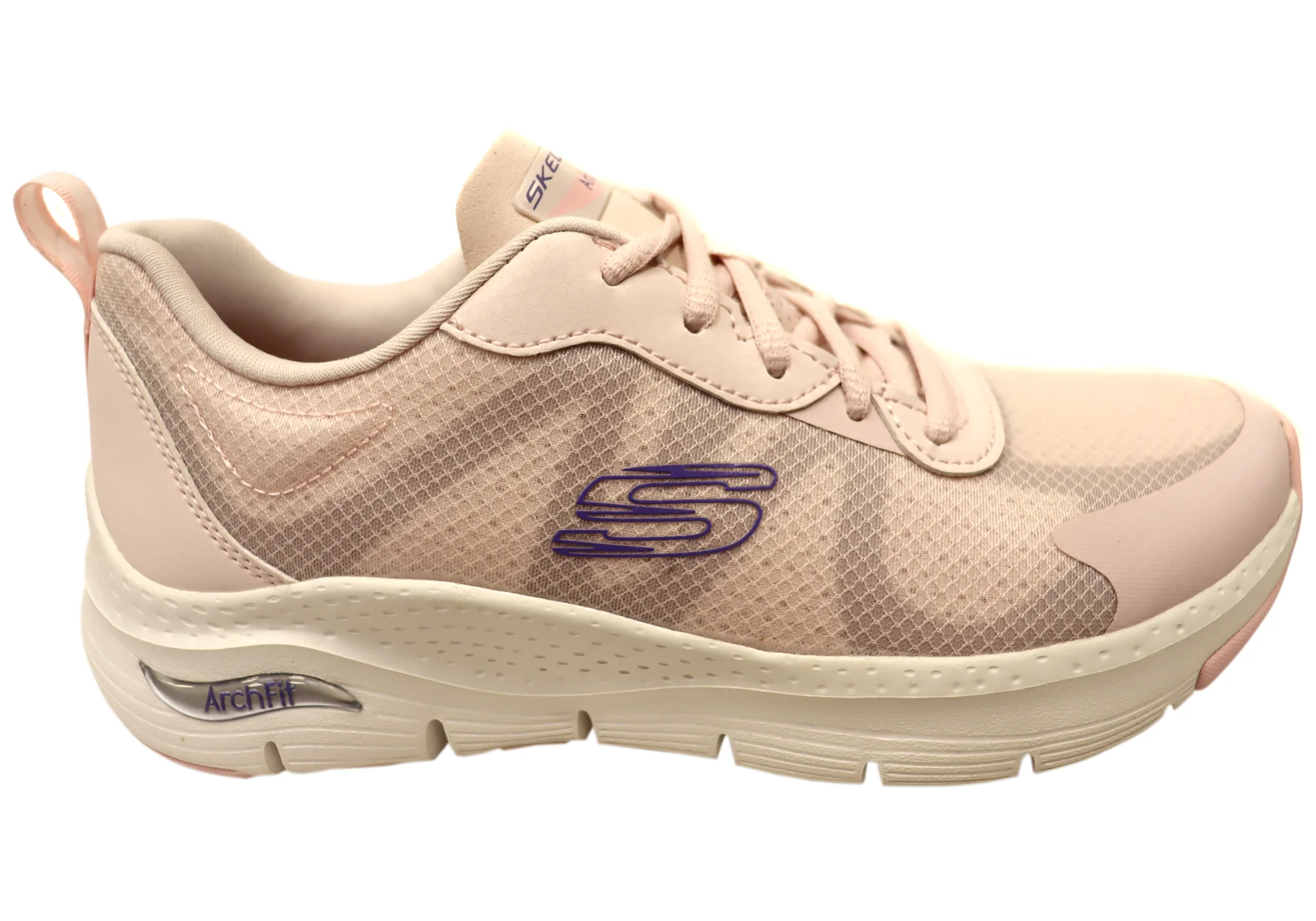 Skechers Womens Arch Fit Wave Rush Comfortable Lace Up Shoes