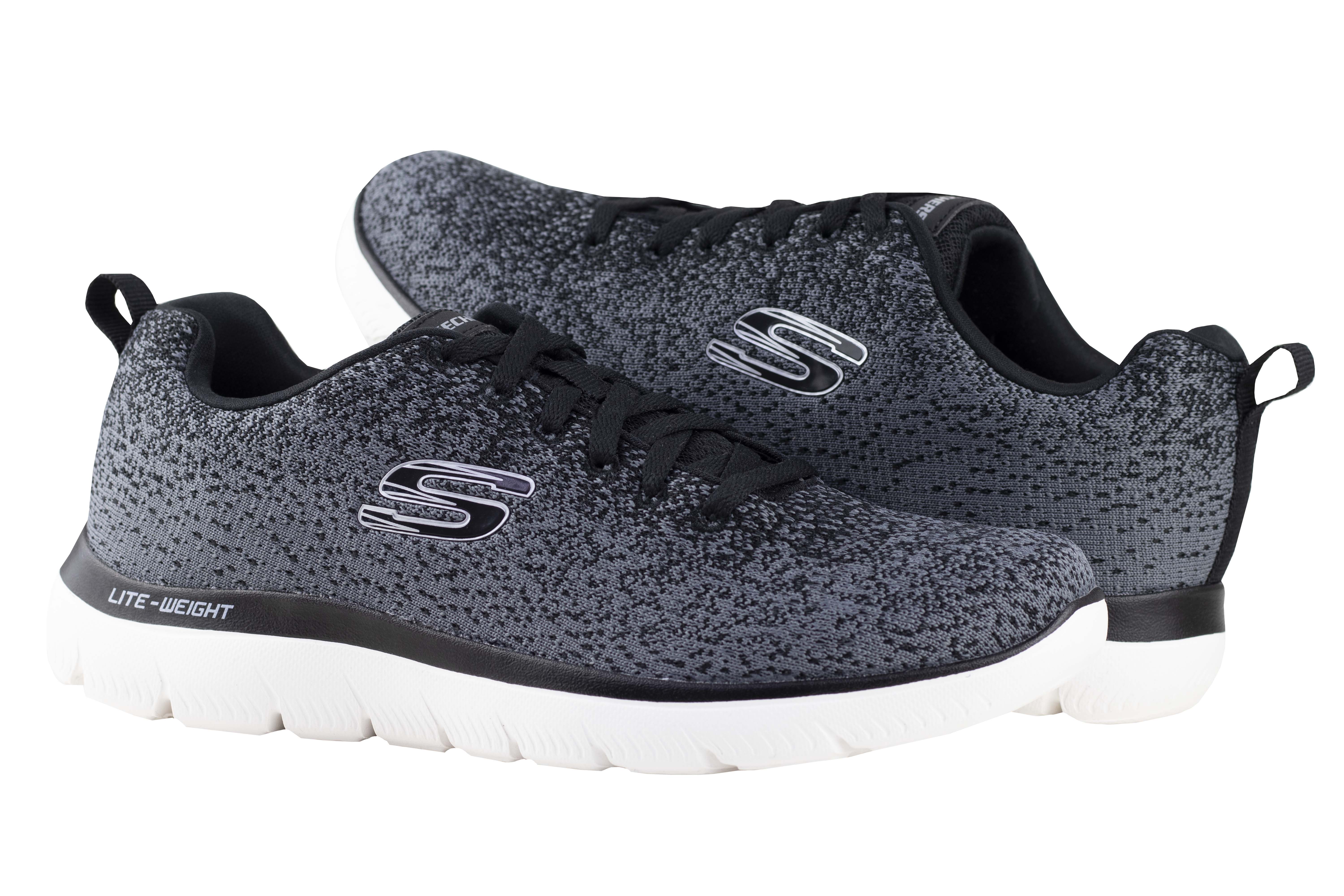 Tenis Skechers Summits Warrick Caballero 232295 Negro Blanco