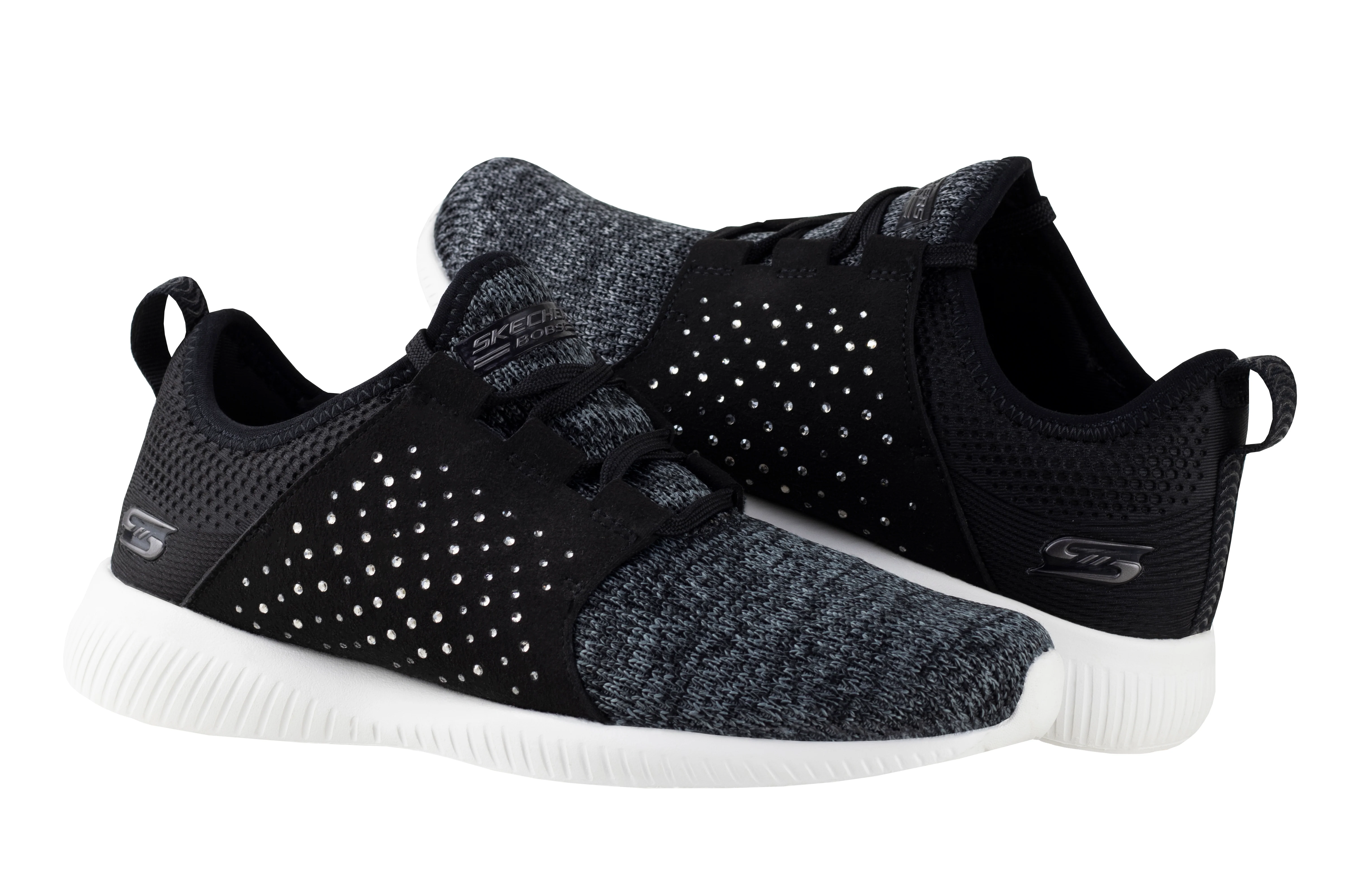 Tenis Skechers Bobs Sport Squad Dama 32520 Negro Gris