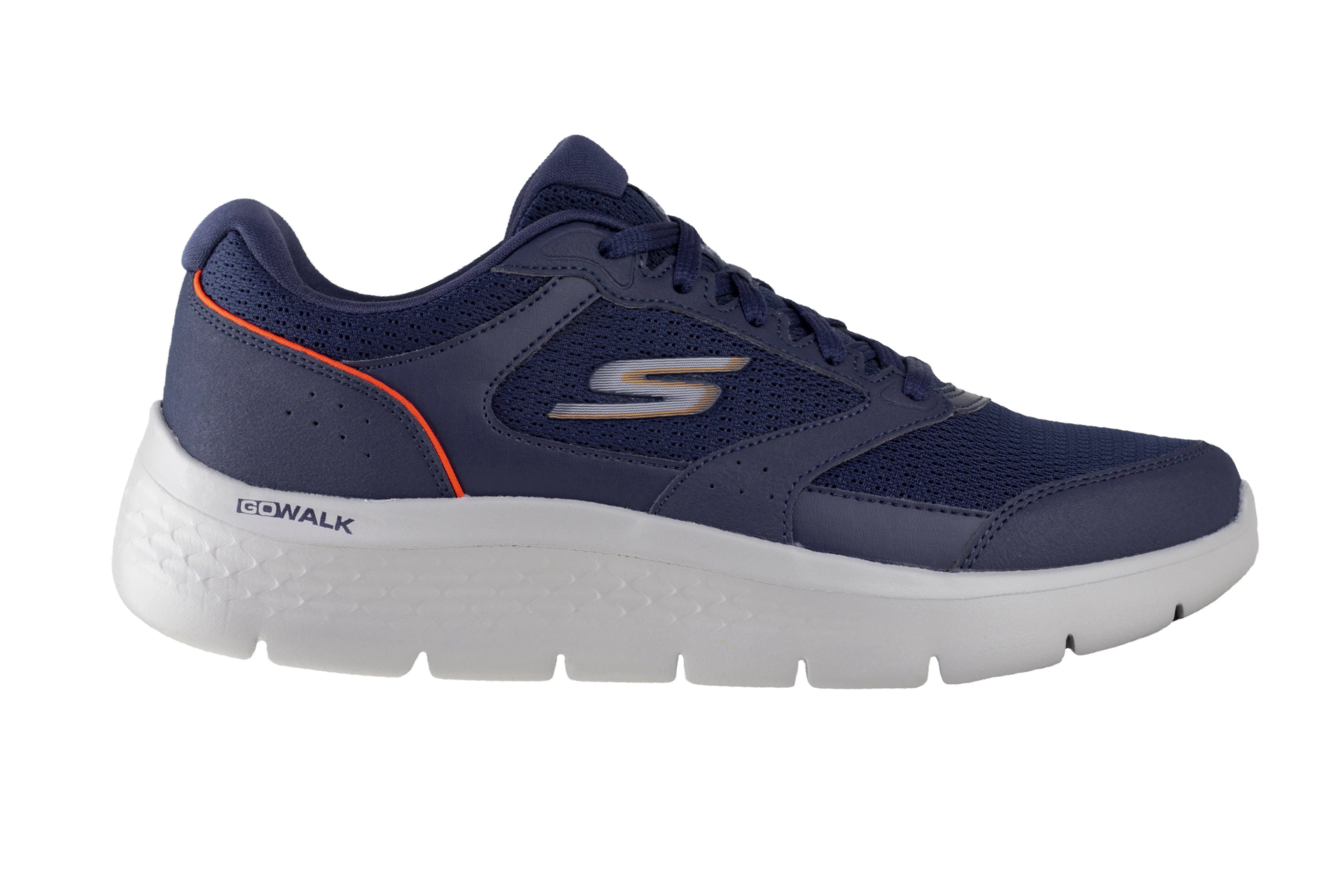 Tenis Skechers GoWalk Flex Caballero 216480x Marino Naranja