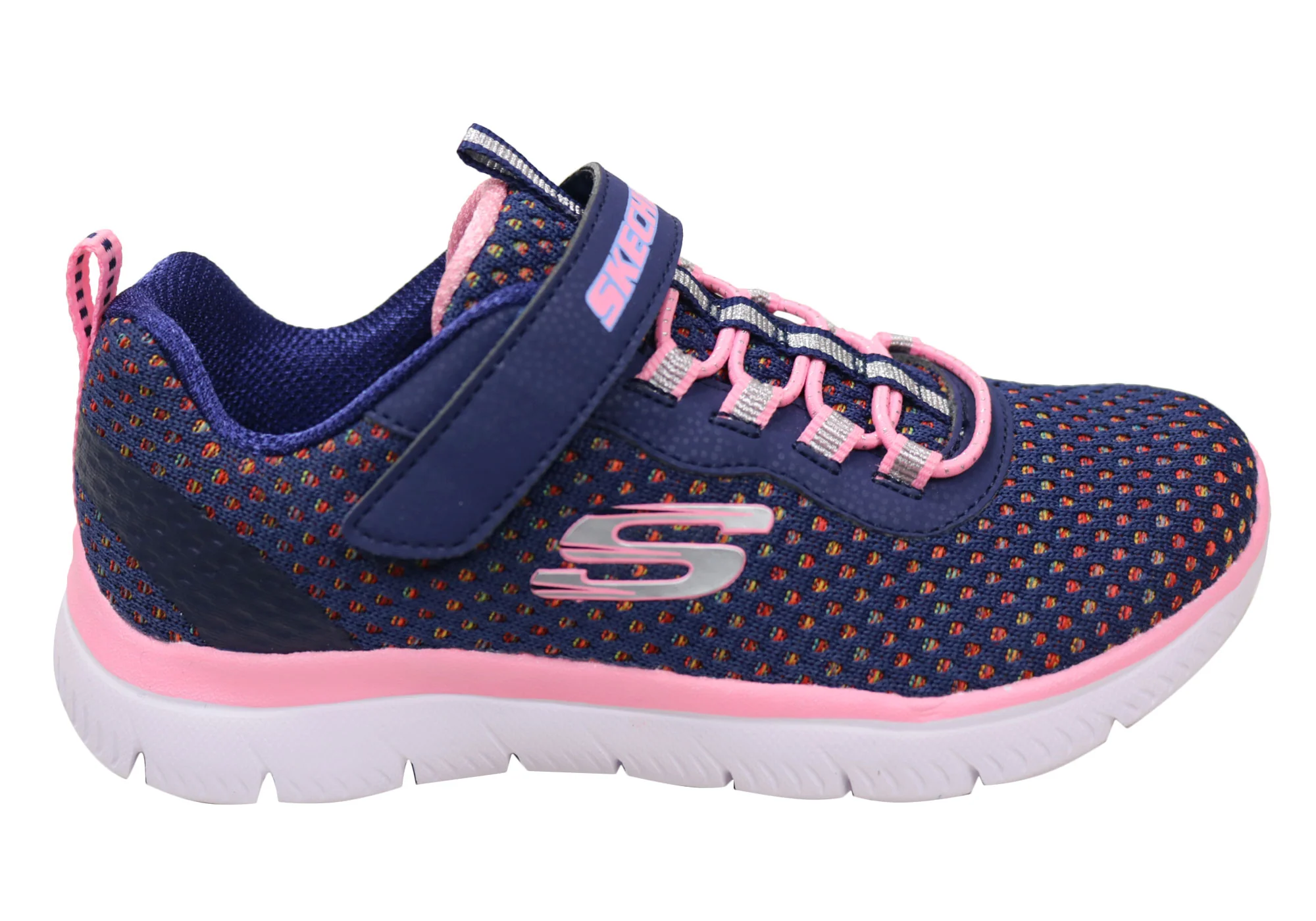 Skechers Girls Kids Summits Slip On Comfortable Athletic Shoes