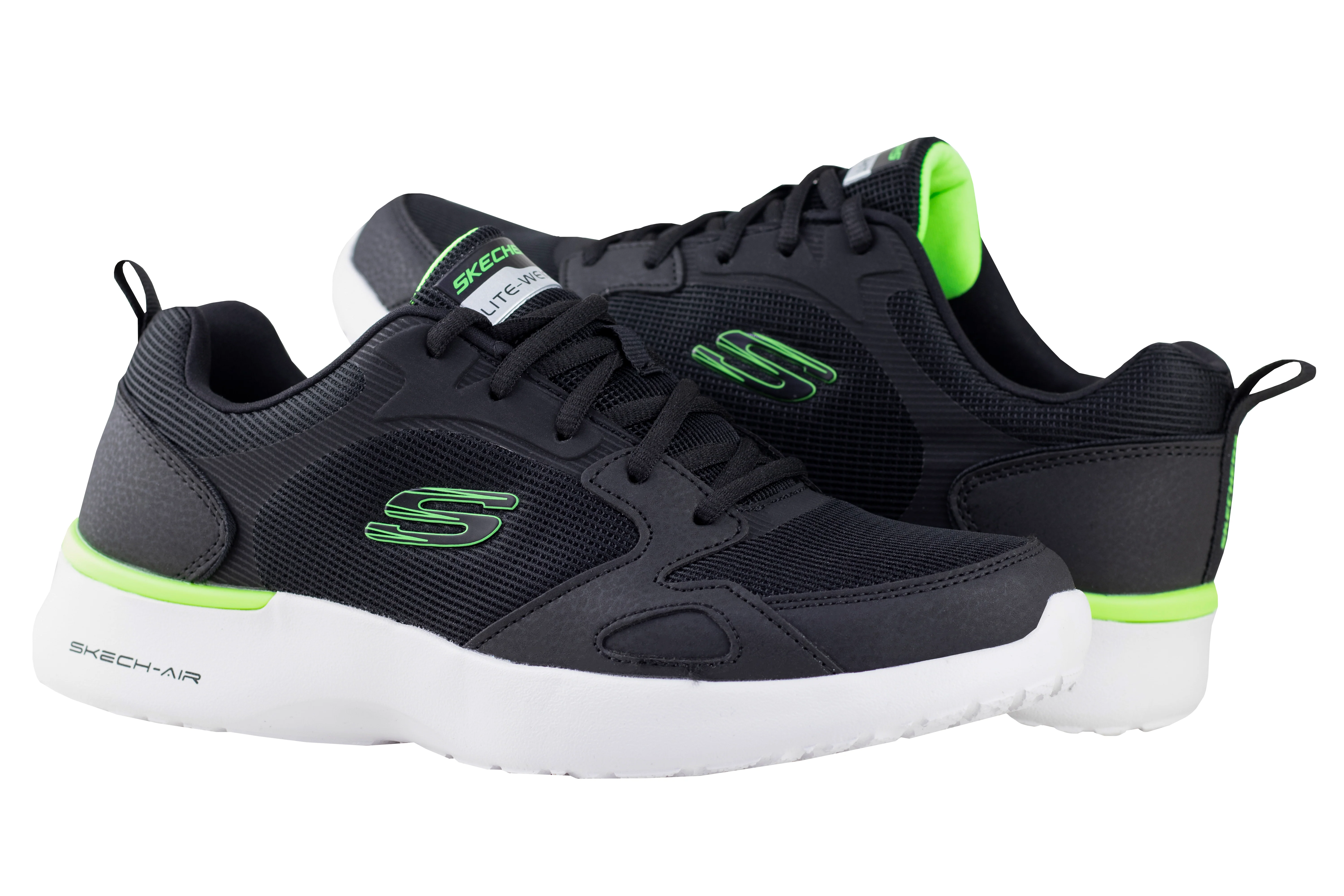 Tenis Skechers Skech-Air Dynamight Venturik Caballero 232292 Negro Limón