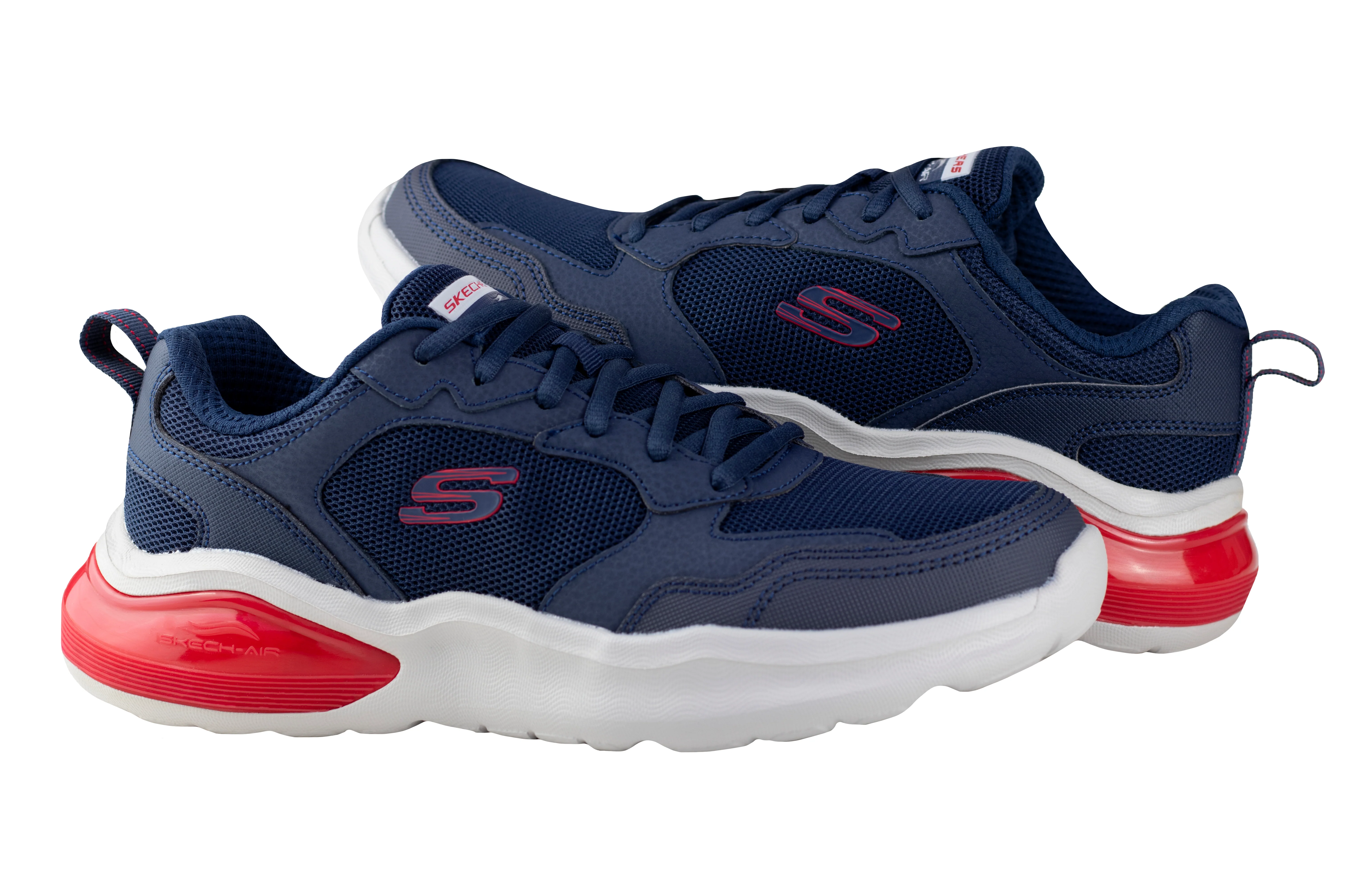 Tenis Skechers Air Cushioning Caballero 232560 Marino Rojo