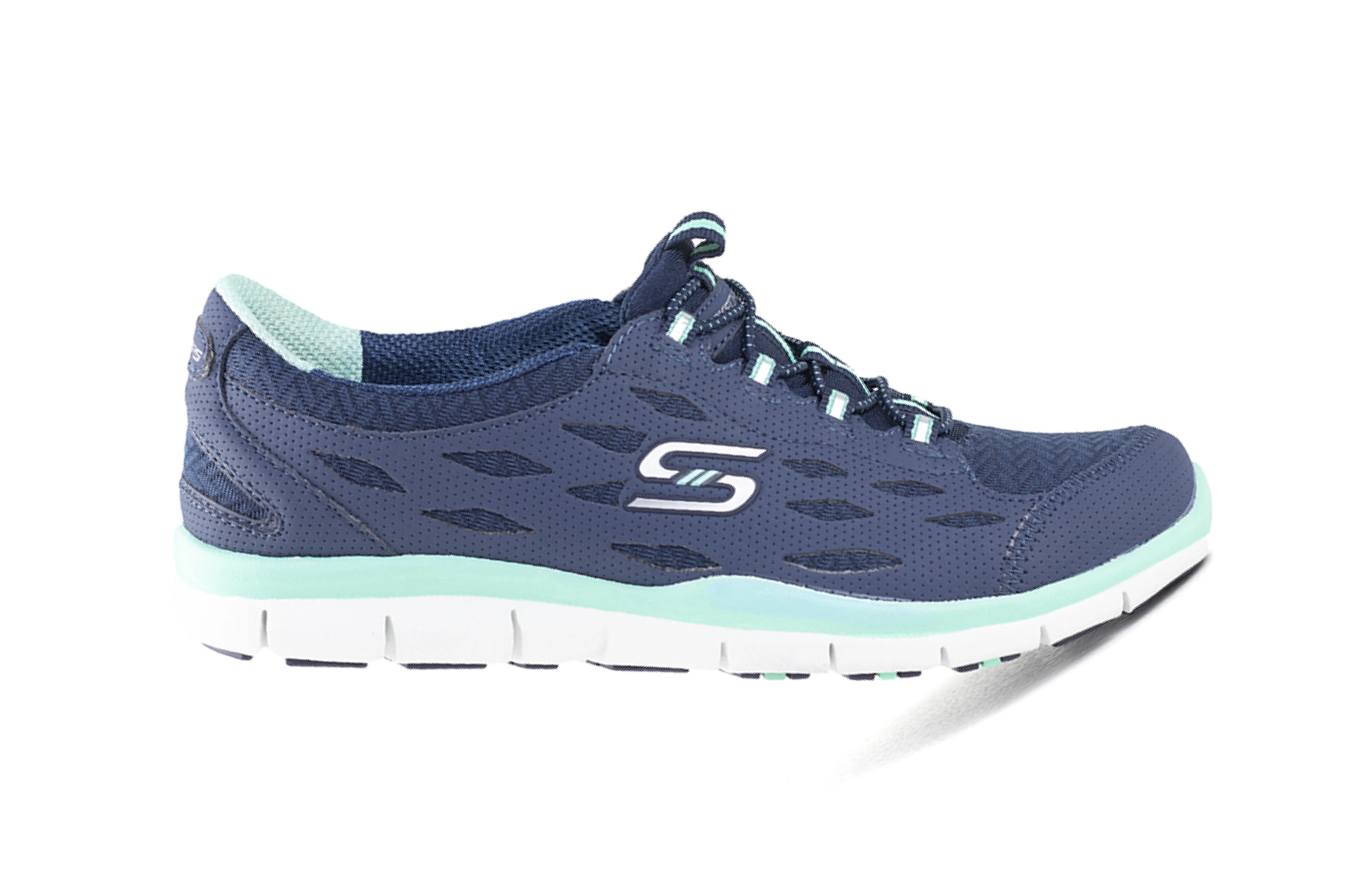 Tenis Skechers Sports Full Circle Dama 22604 Azul Verde