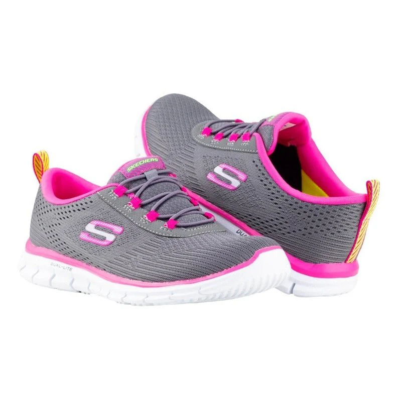 Tenis Skechers Summits Slip On Dama 22705 Gris Rosa