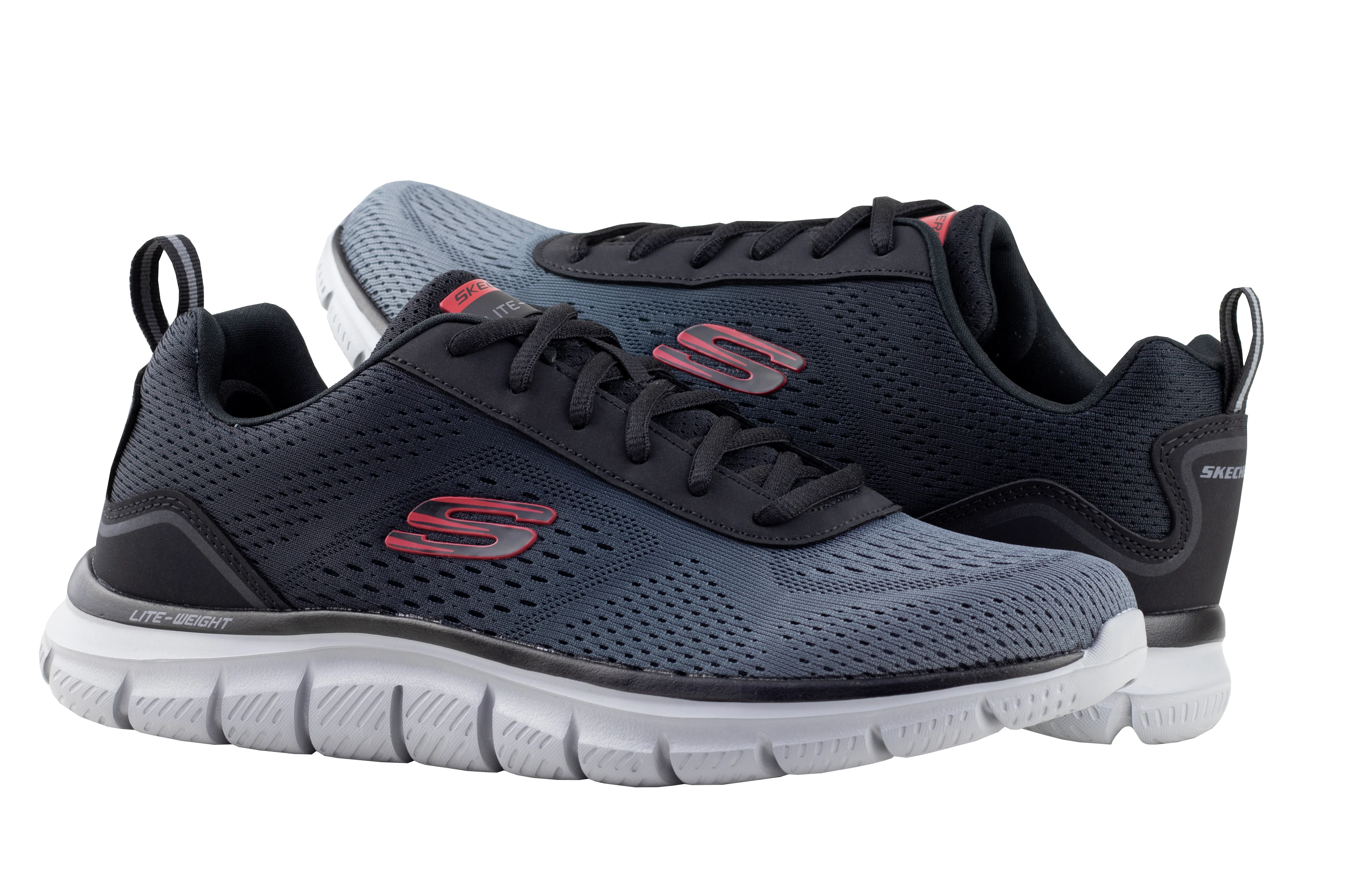 Tenis Skechers Sport Track Ripkent Caballero 232399 Negro Gris