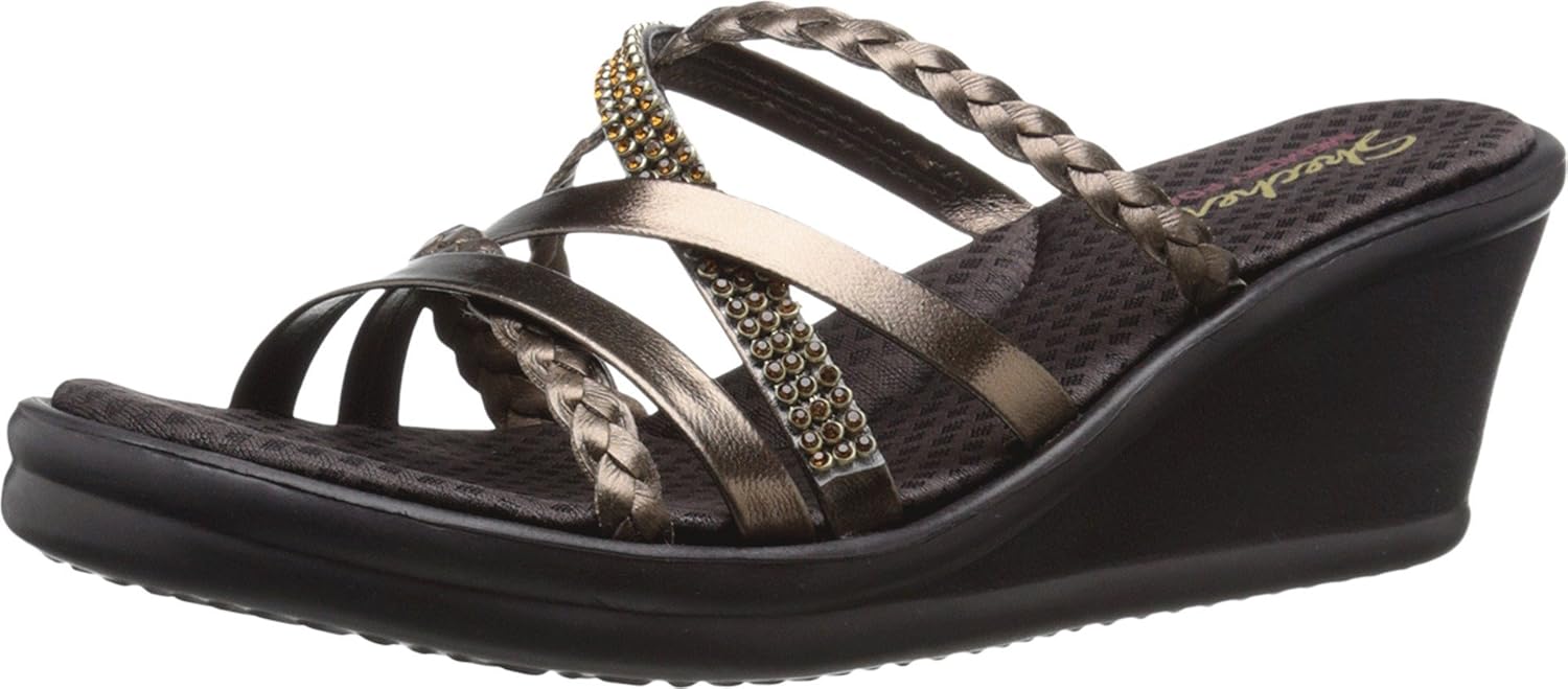 Skechers 38566BBK Sandalias con Plataforma para Mujer