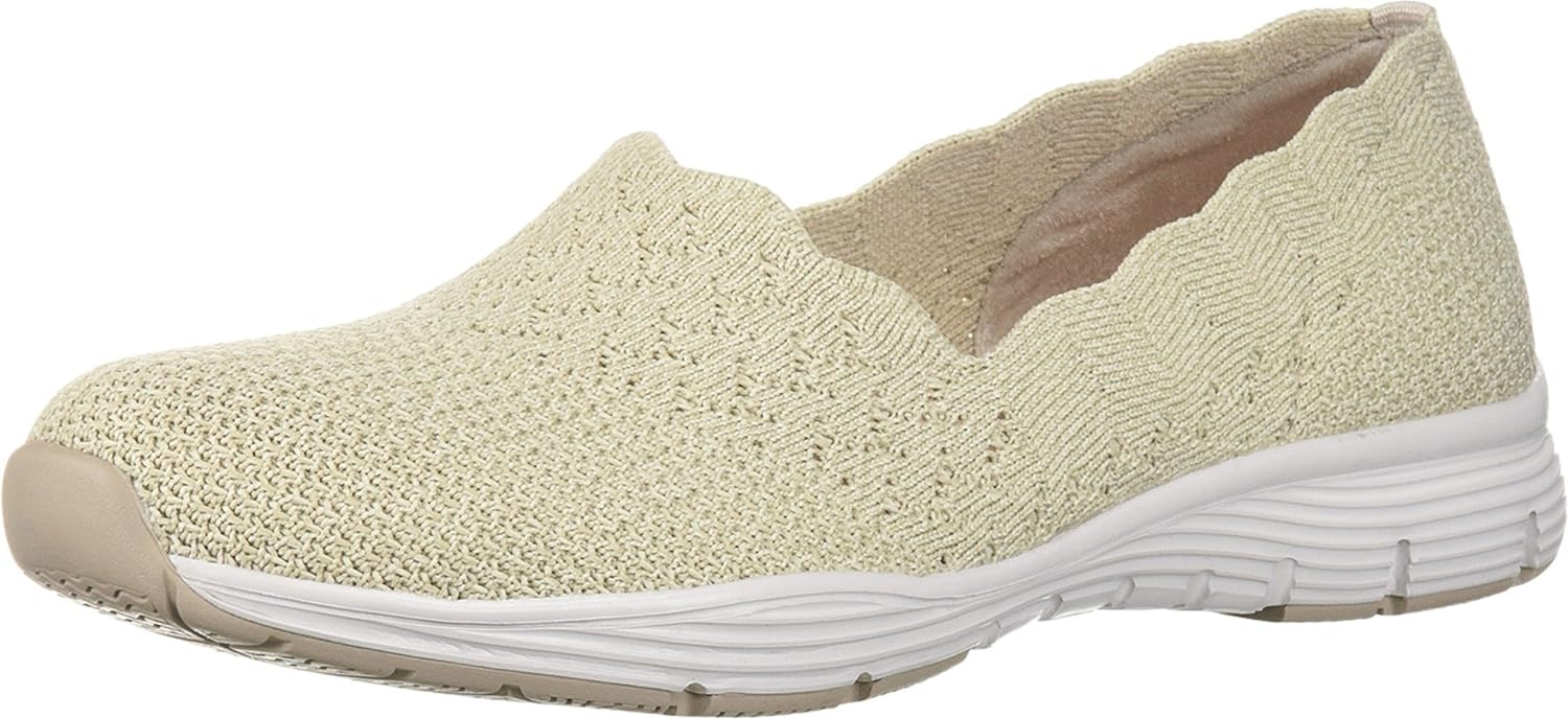 Skechers Seager - Stat - Festoneado, Zapatillas elásticas Tejidas - Ajuste clásico Mocasín para Mujer