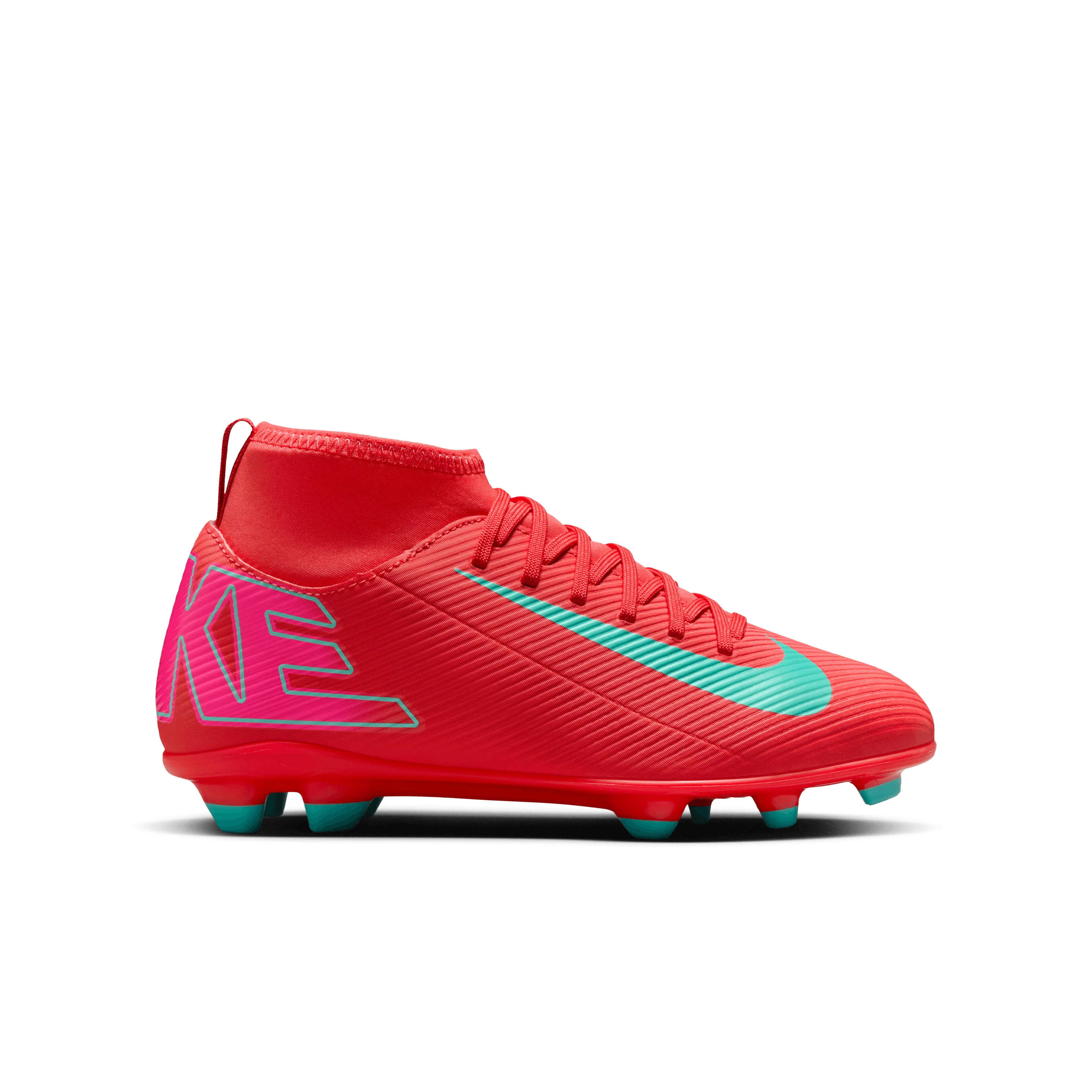 Nike Jr. Mercurial Superfly 10 Club Little/Big Kids' FG High-Ember Glow/Aurora Green