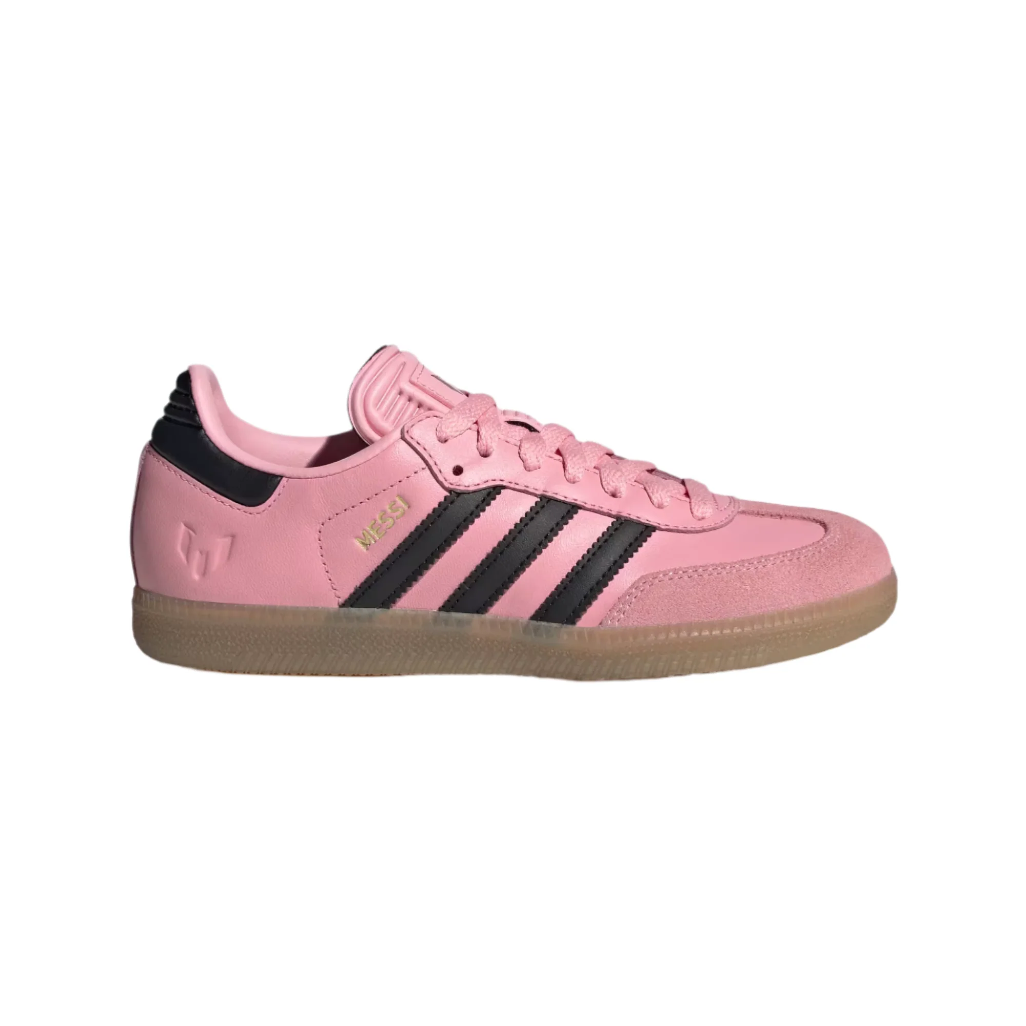ADIDAS JR MESSI SAMBA SHOES- Light Pink/Black