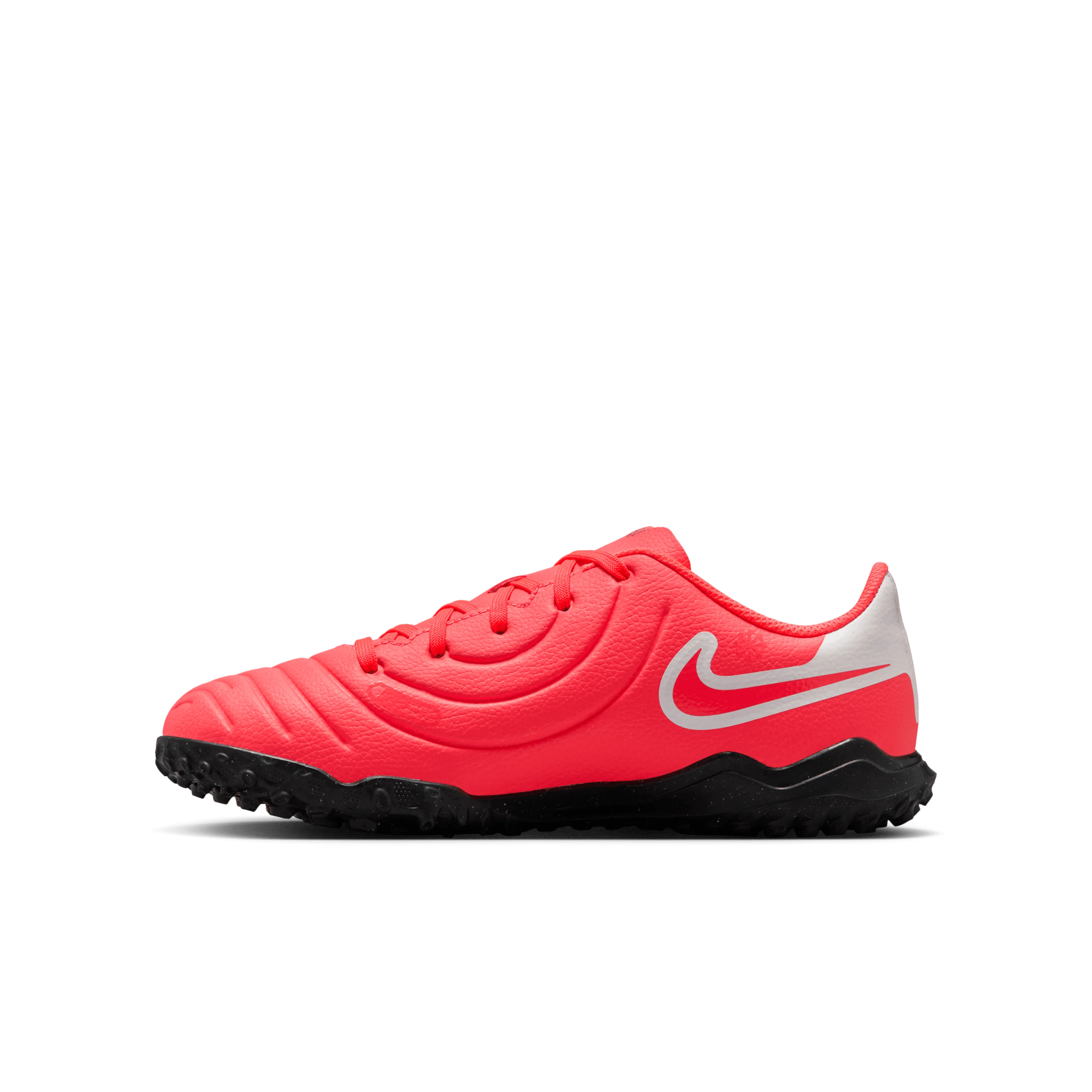 Nike Jr. Tiempo Legend 10 Club Little/Big Kids' TF-Hot Lava/White