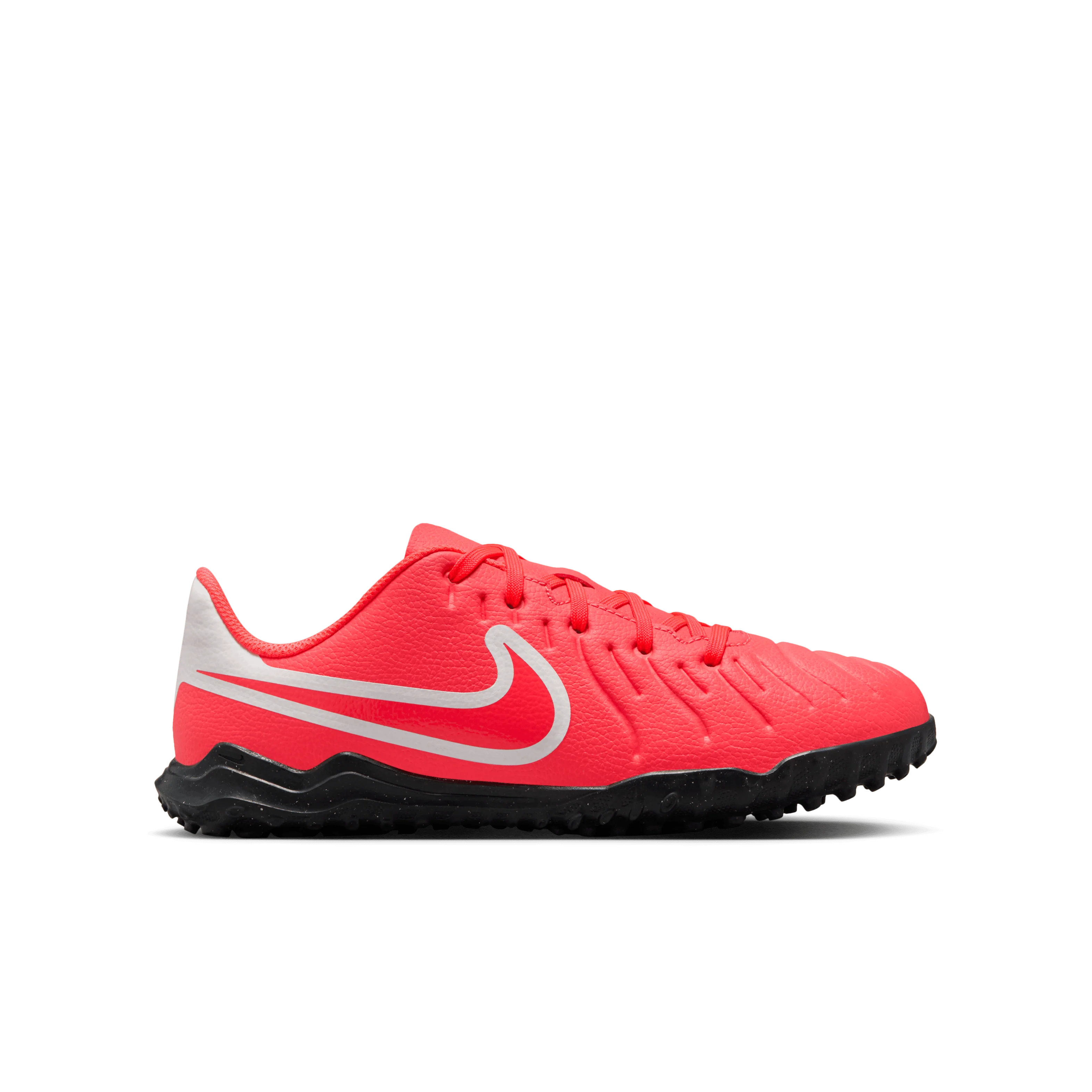 Nike Jr. Tiempo Legend 10 Club Little/Big Kids' TF-Hot Lava/White