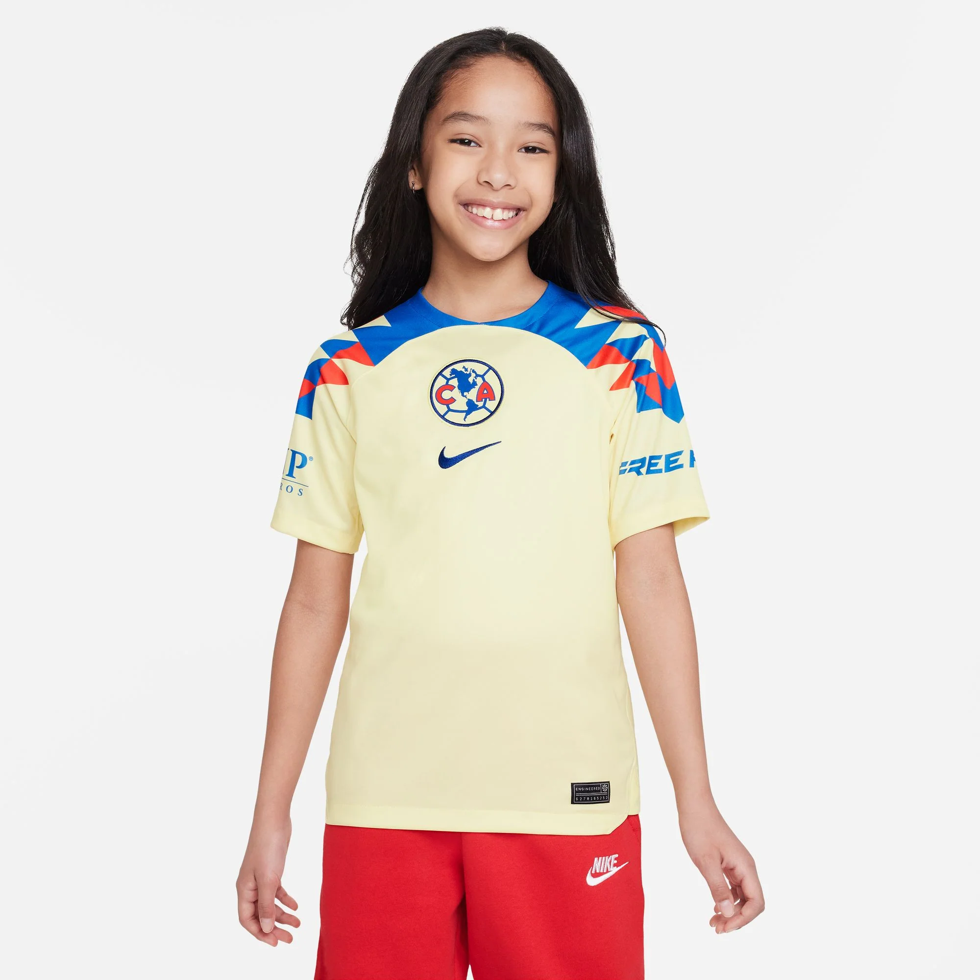 NIKE CLUB AMERICA 2023/24 STADIUM HOME BIG KIDS' DRI-FIT SOCCER JERSEY