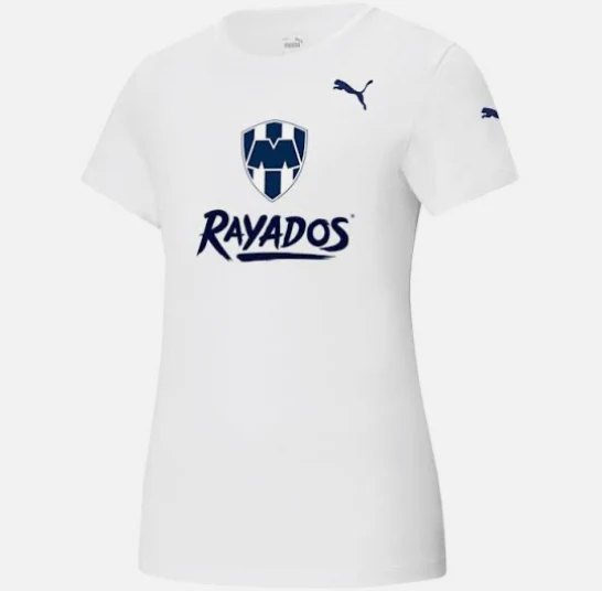 Playera puma rayados escudo dama