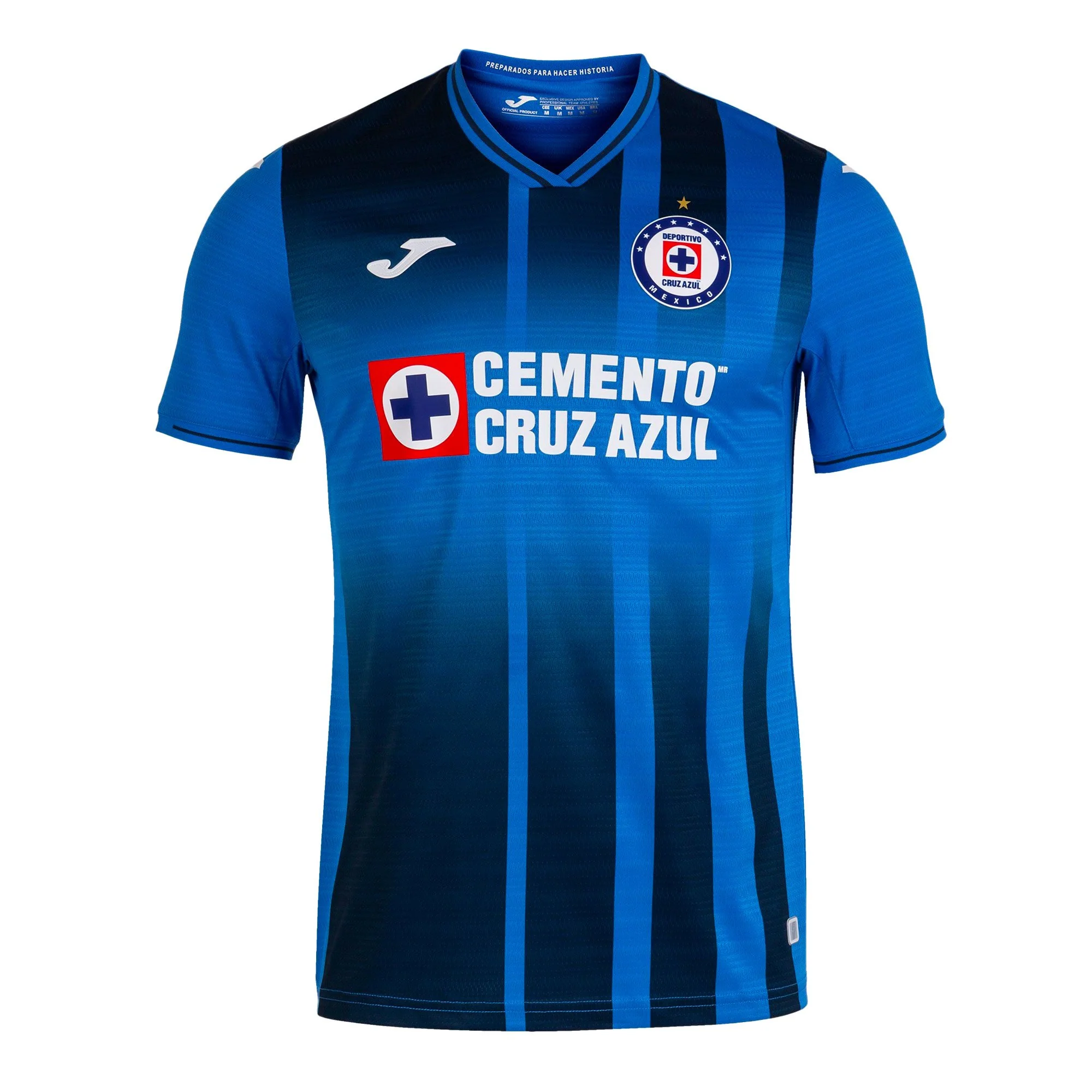 Joma Men's Cruz Azul Home Stadium Jersey 21/22-Royal Blue/White