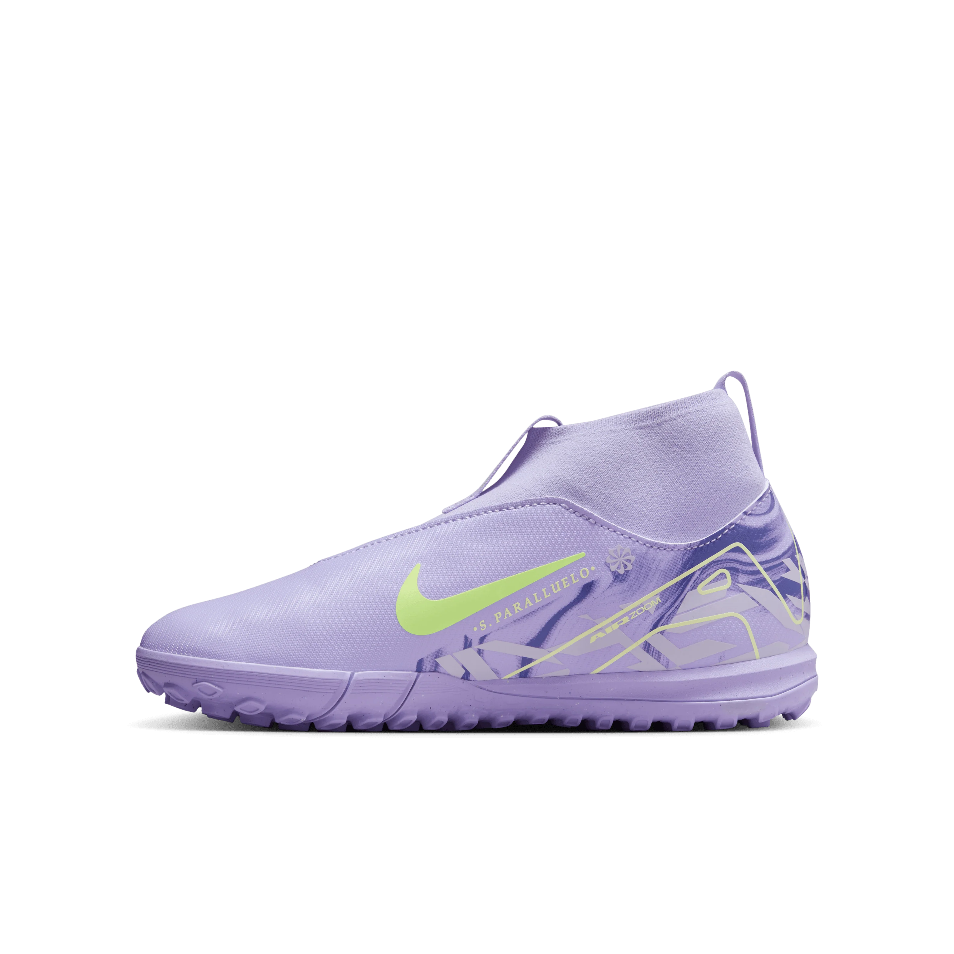 Nike United Jr. Mercurial Superfly Turf 10 Academy-Purple Agate/Barely Volt