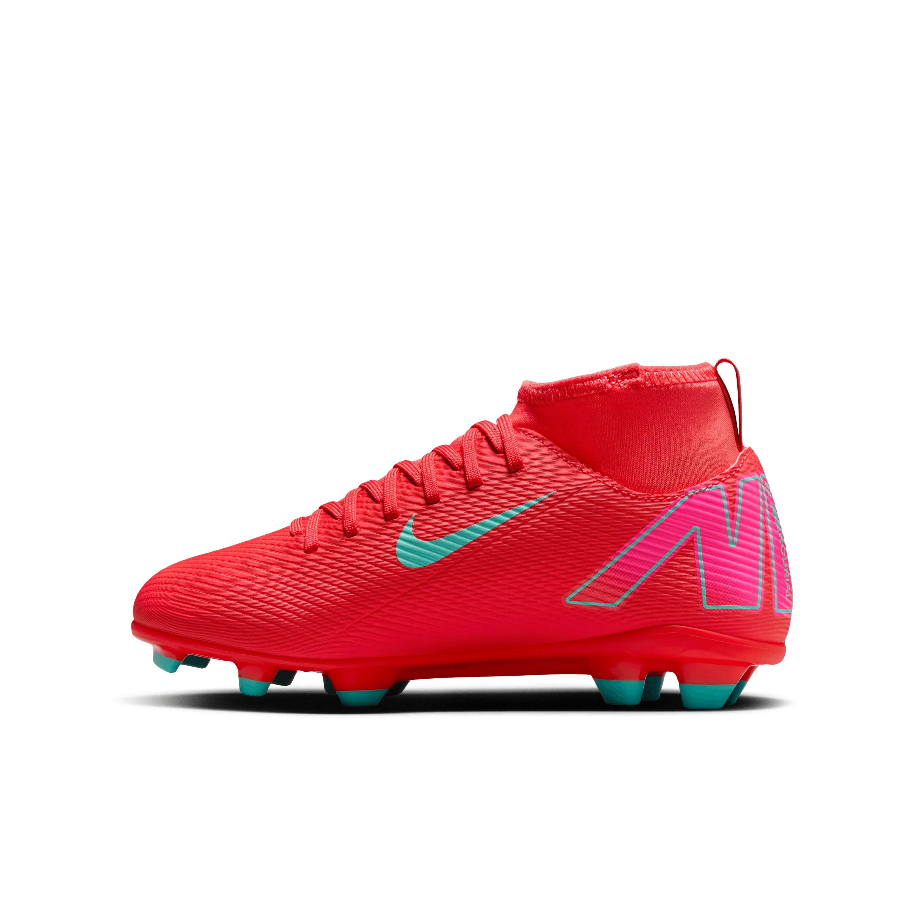 Nike Jr. Mercurial Superfly 10 Club Little/Big Kids' FG High-Ember Glow/Aurora Green
