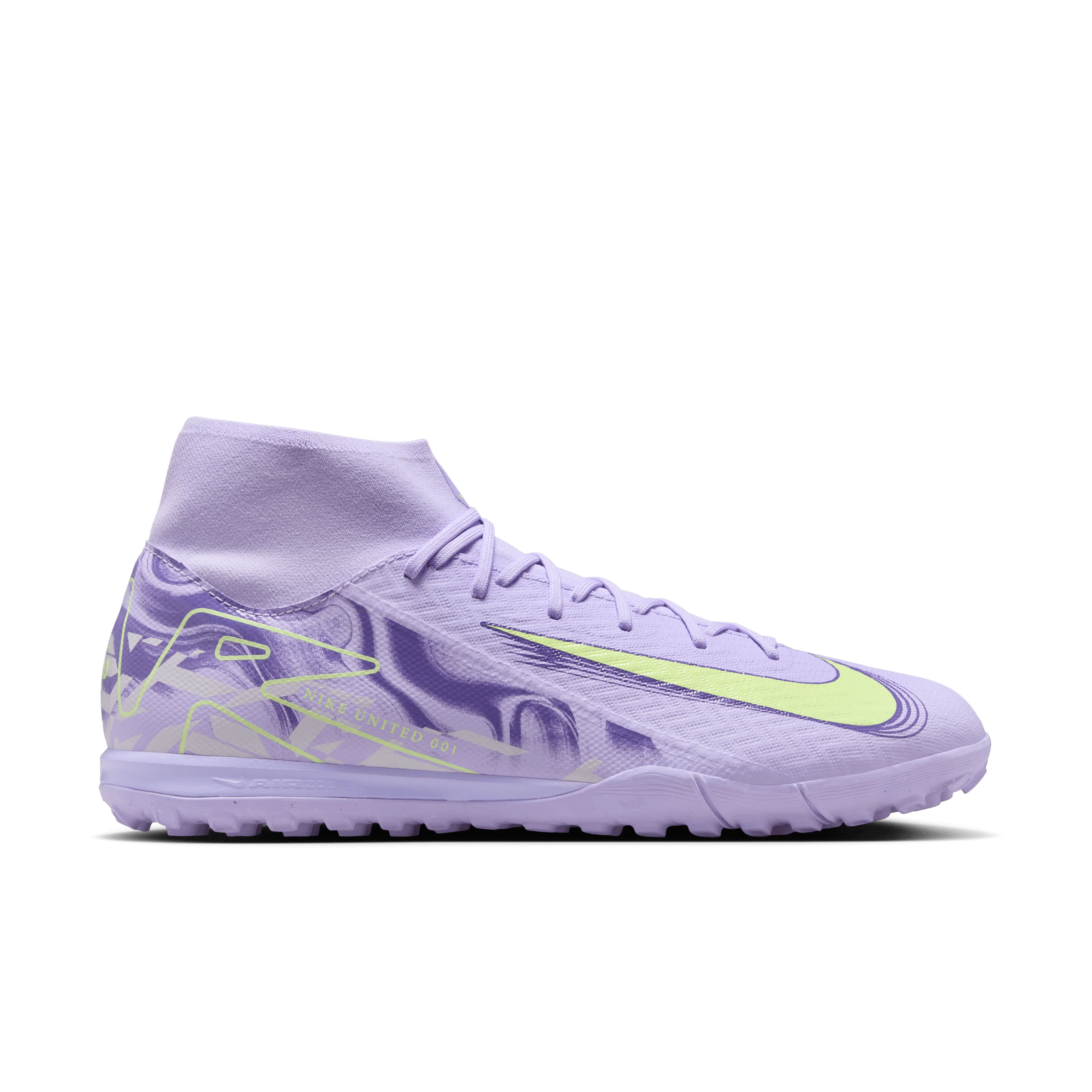 Nike United Mercurial Superfly 10 Academy TF-Purple Agate/Barely Volt