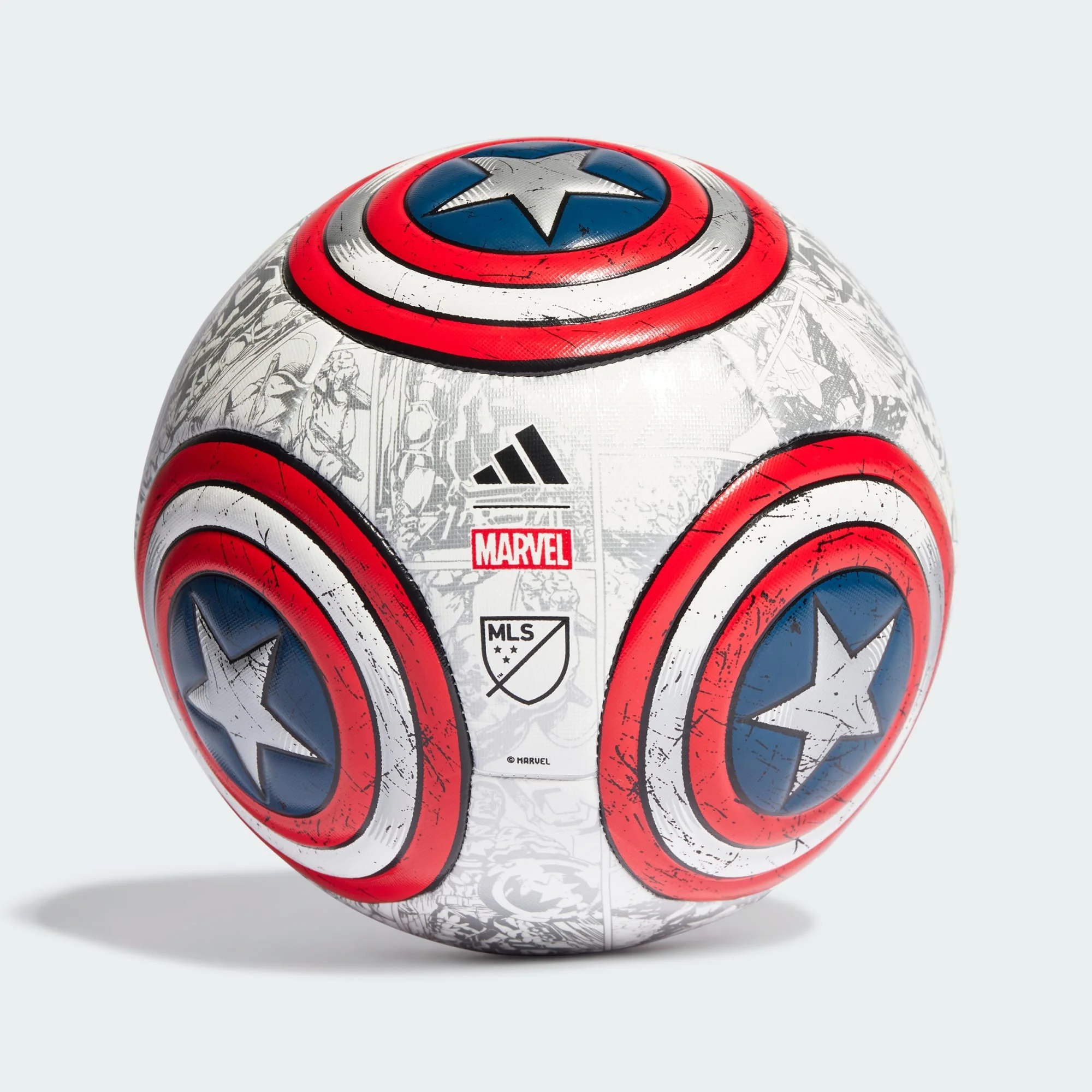 adidas MARVEL MLS CAPTAIN AMERICA TRAINING SOCCER BALL
