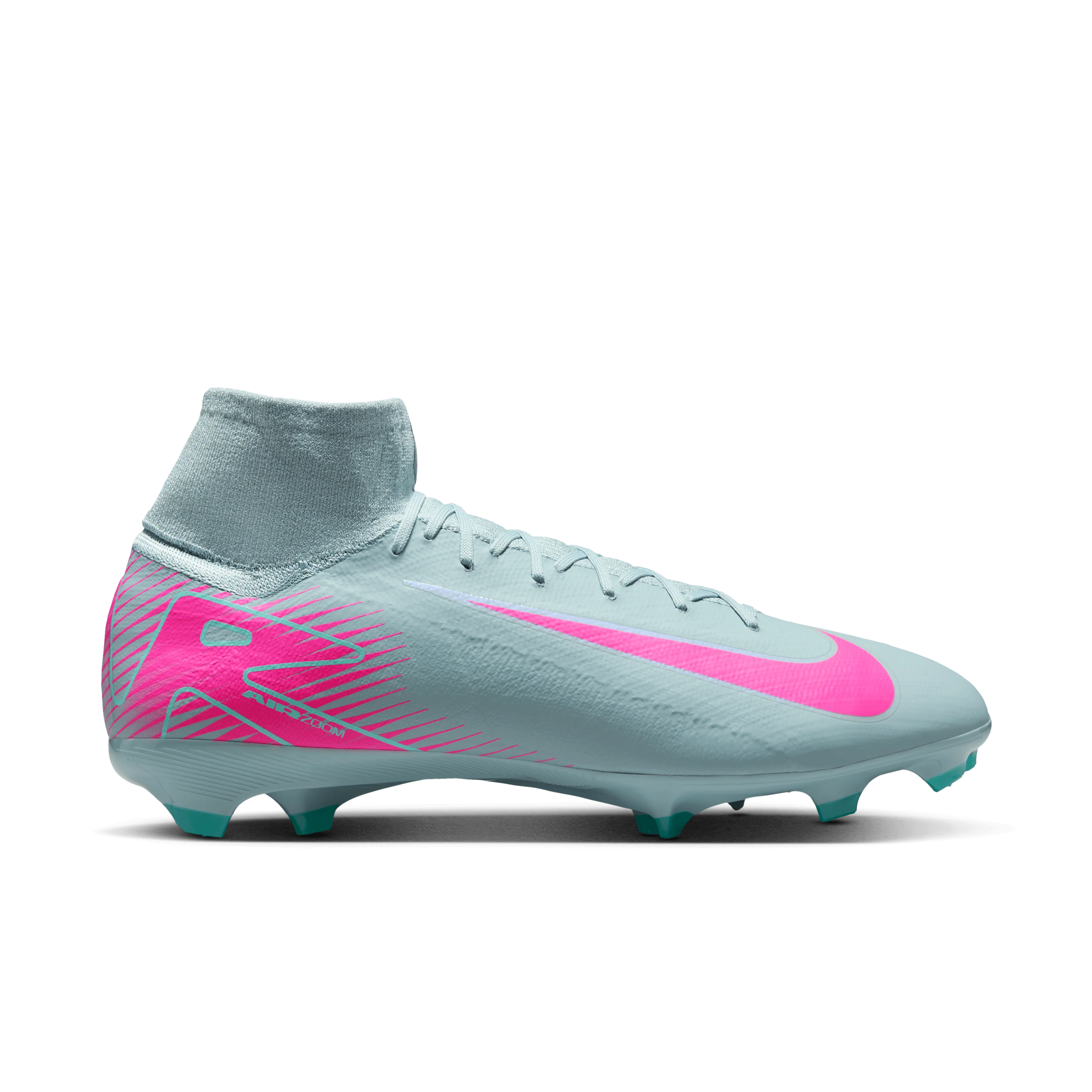 Nike Mercurial Superfly 10 Pro FG High-Top Soccer Cleats-Ocean Cube/Pink Blast