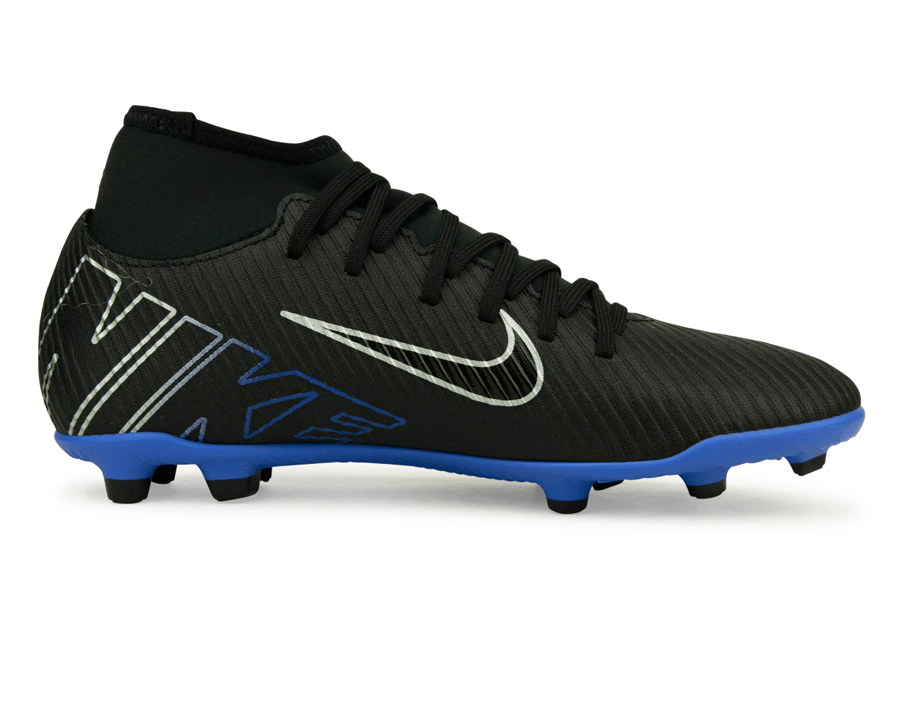 Nike Men's Zoom  Mercurial Superfly 9 Club FG/MG Black/Blue