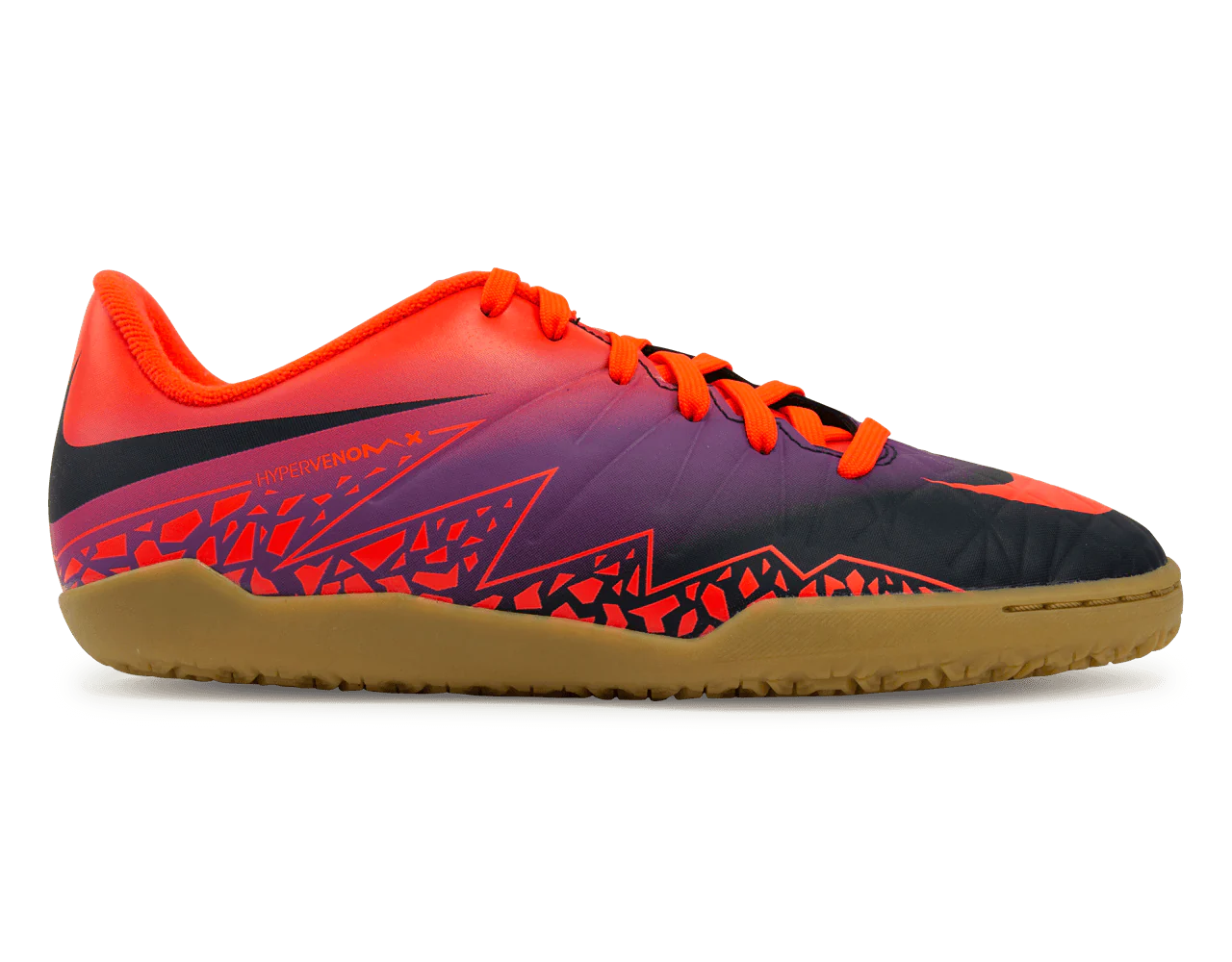 Nike Kids HypervenomX Phelon II Indoor Soccer Shoes Total Crimson/Obsidian Vivid