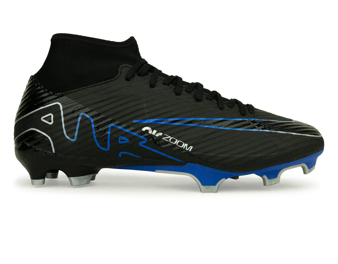 Nike Men's Zoom Mercurial Superfly 9 Academy FG/MG Black/Blue