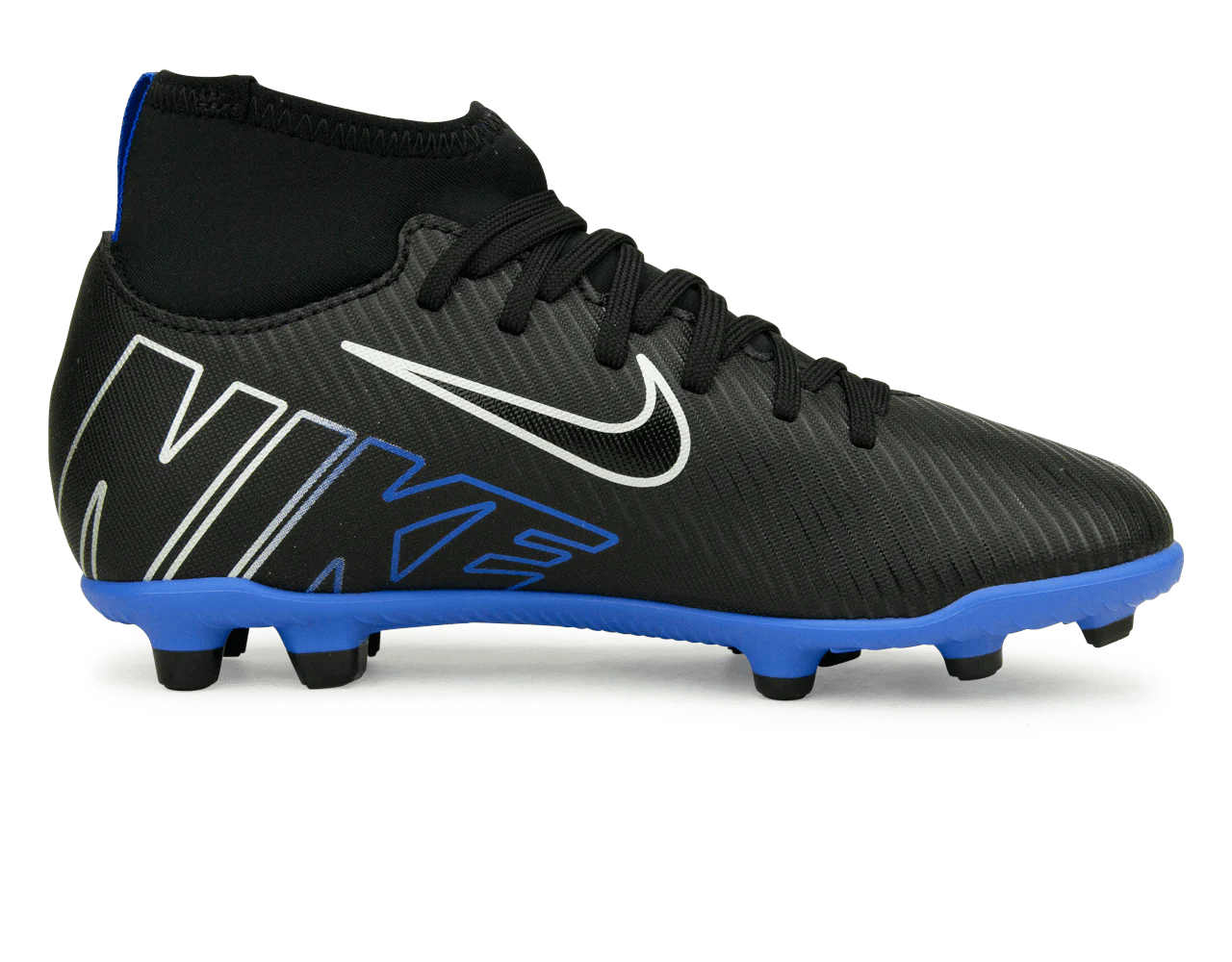 Nike Kids Zoom Mercurial Superfly 9 Club FG/MG Black/Blue