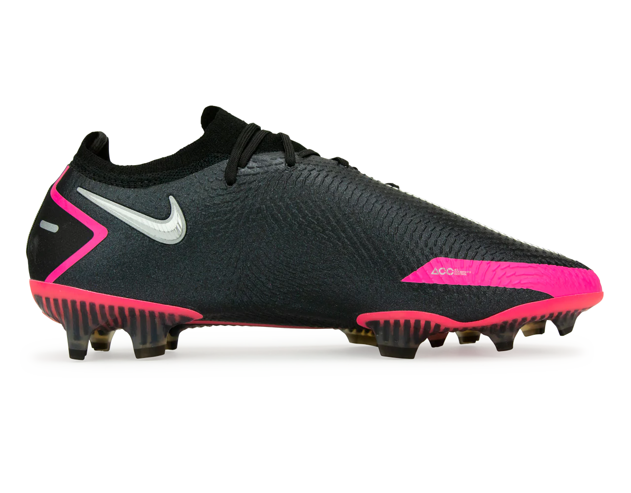 Nike Men's Phantom GT Elite FG Black/Pink Blast/Metallic Silver