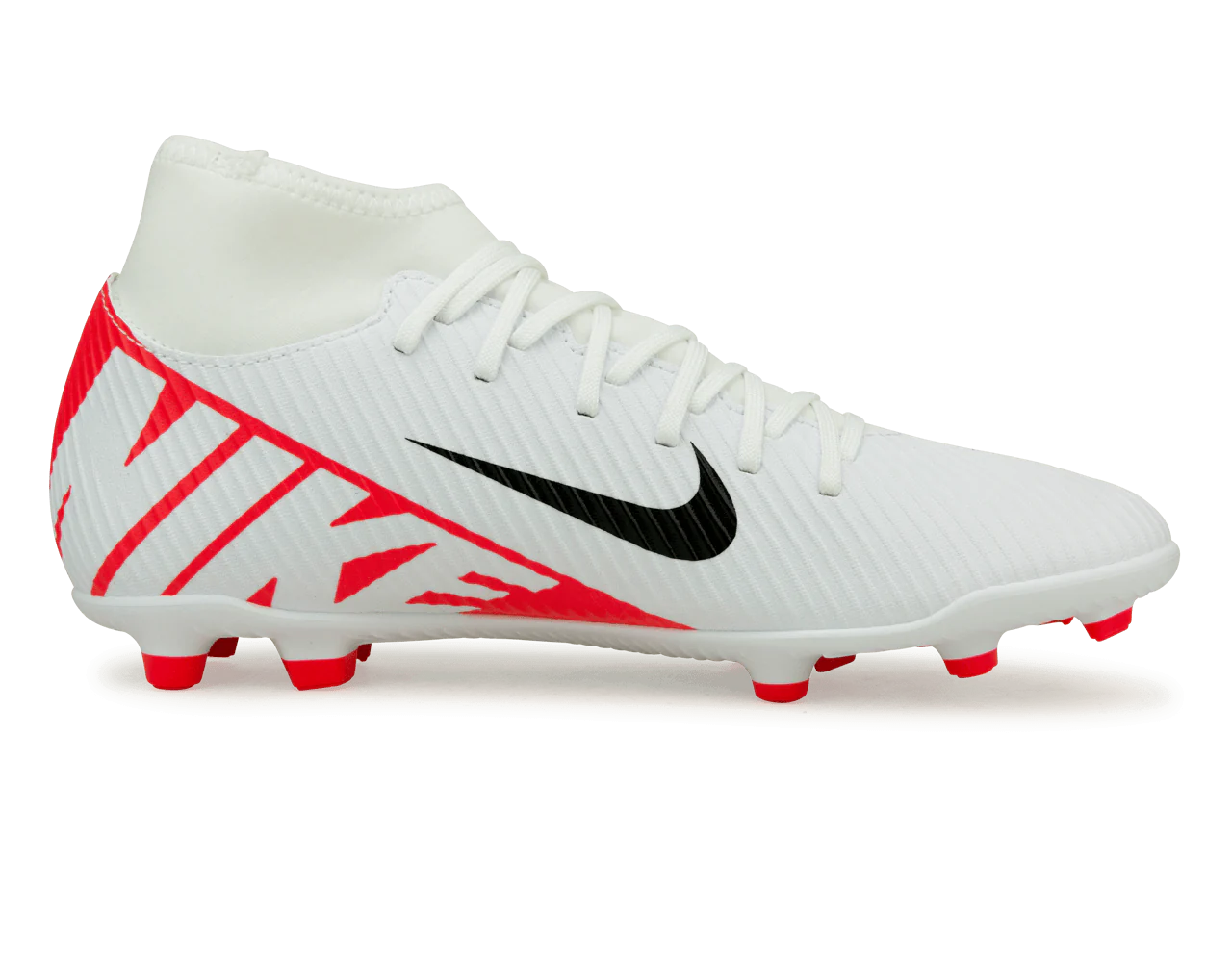 Nike Men's Zoom Mercurial Superfly 9 Club FG/MG White/Red