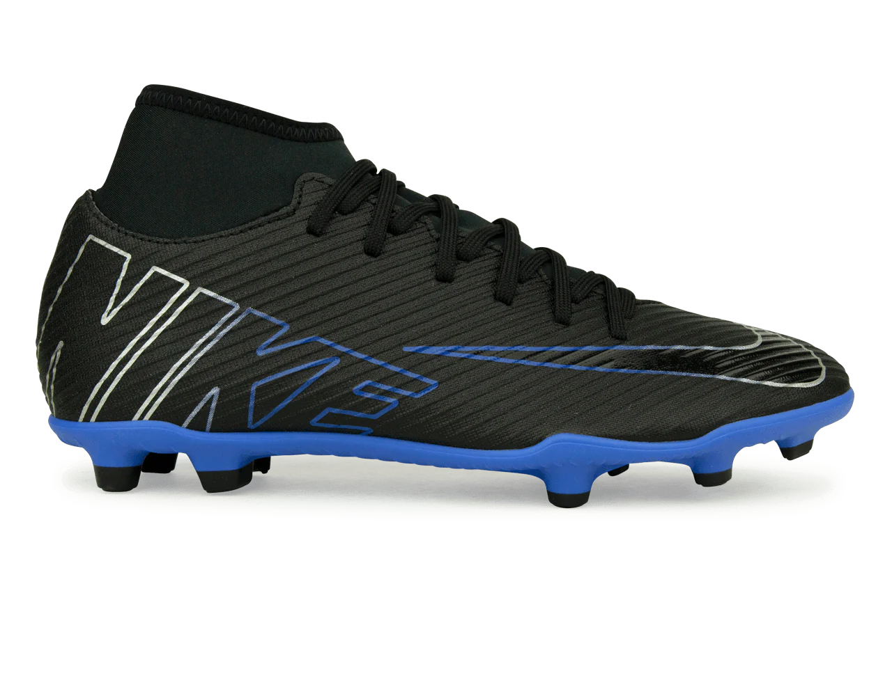 Nike Men's Zoom  Mercurial Superfly 9 Club FG/MG Black/Blue