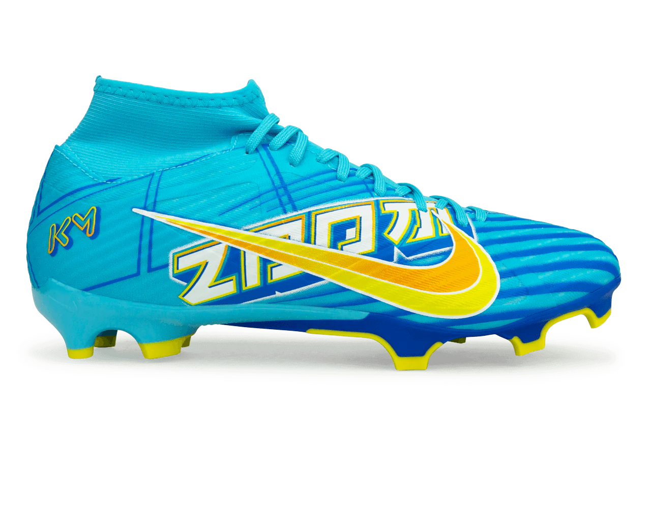 Nike Men's Zoom Mercurial Superfly 9 Academy KM FG/MG Blue/White