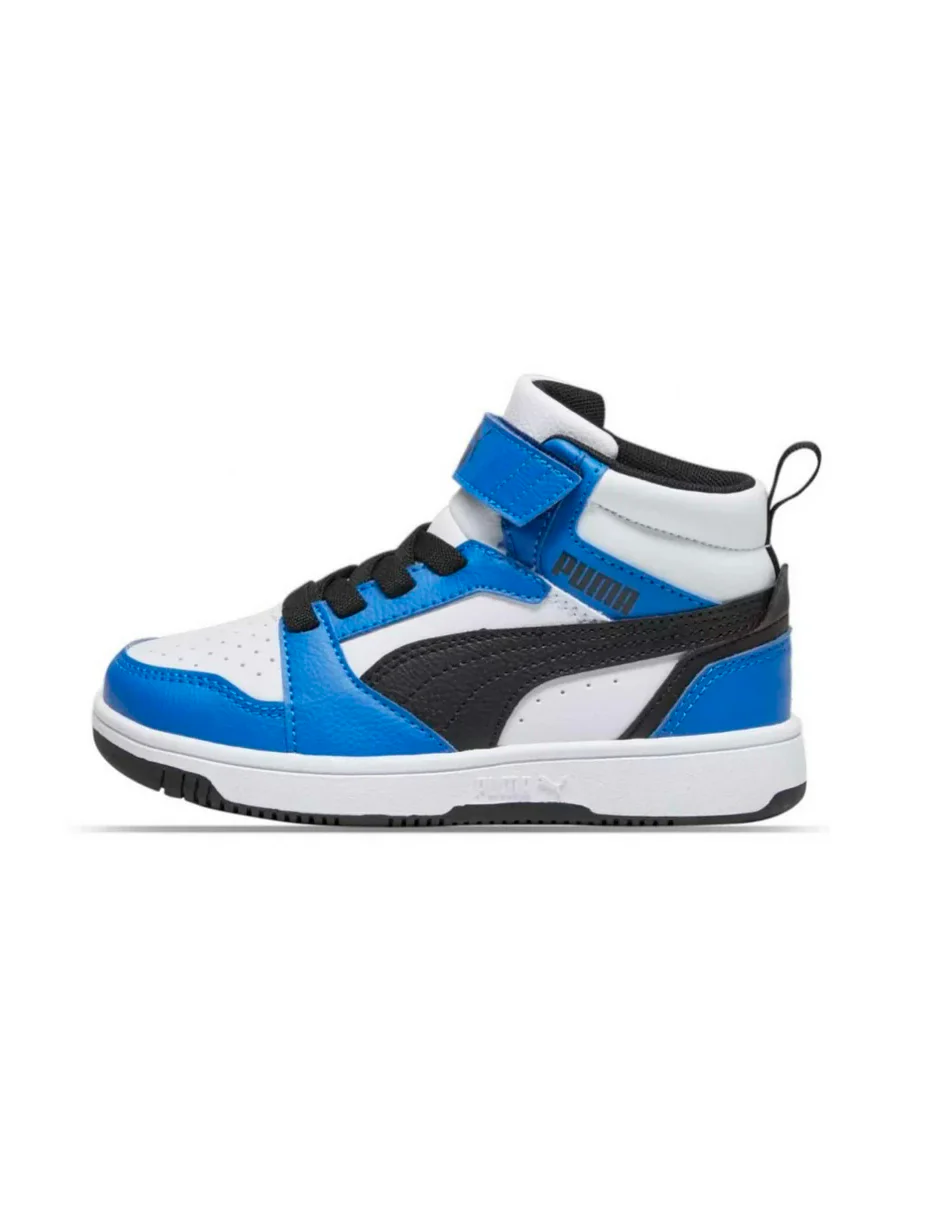 Tenis Puma Azul Rebound V6 Mid Jr 39383206