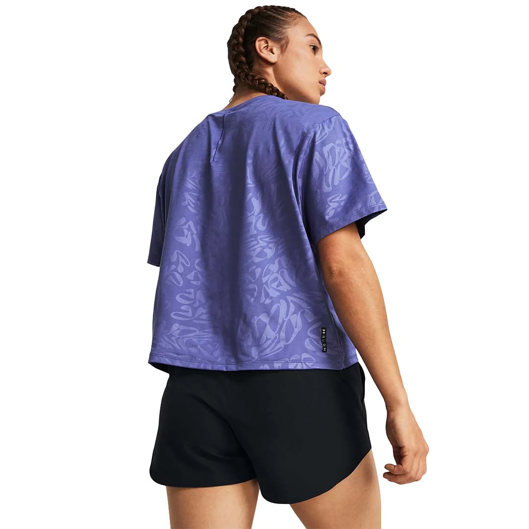 Under Armour Women Rush Energy Emboss Crop SS | 1383640-561