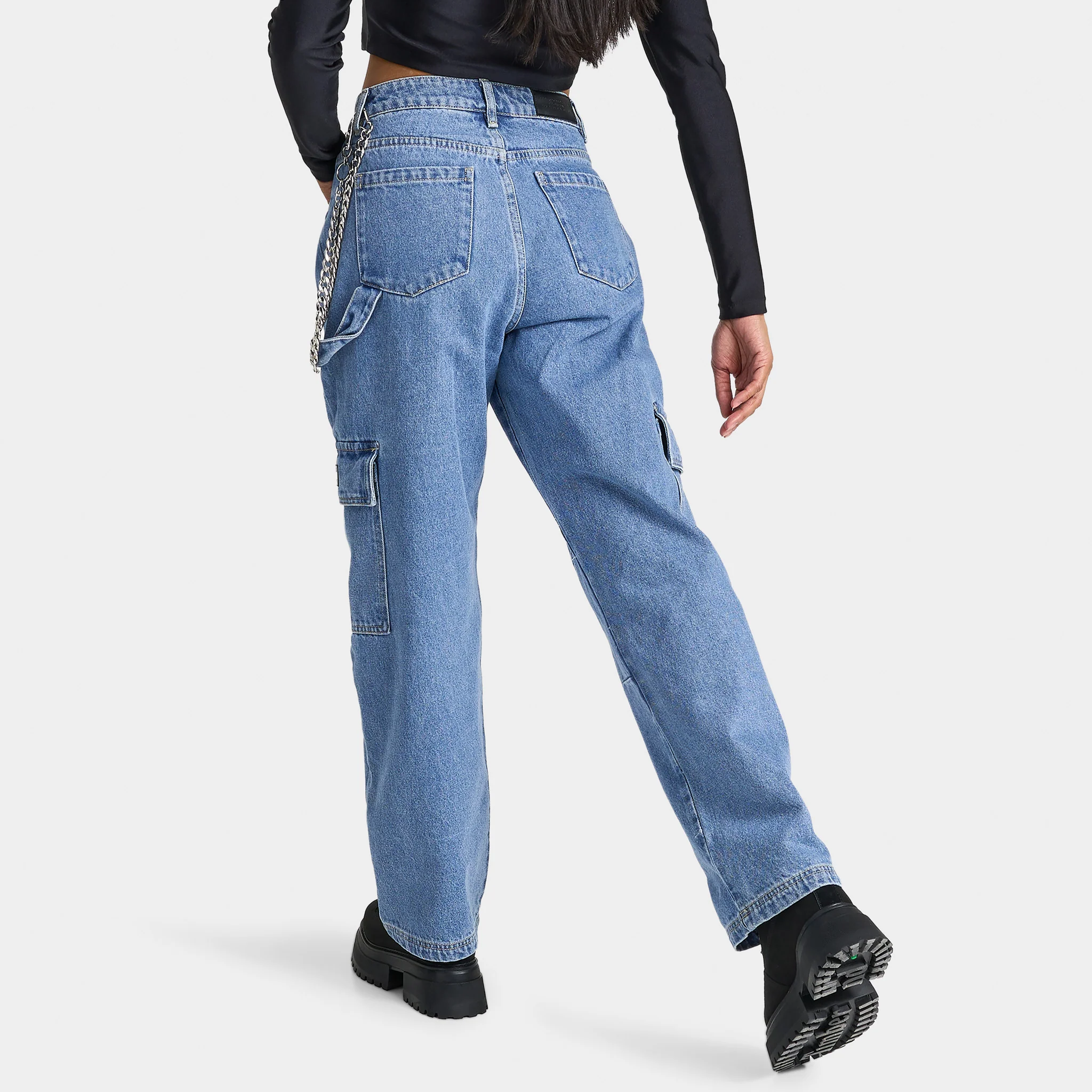 Supply & Demand Women's Superior Denim Cargo Pants / Blue